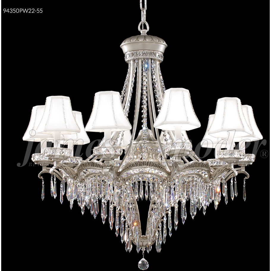 Dynasty Cast Brass 12 Light 34 inch Pewter Chandelier Ceiling Light, Large