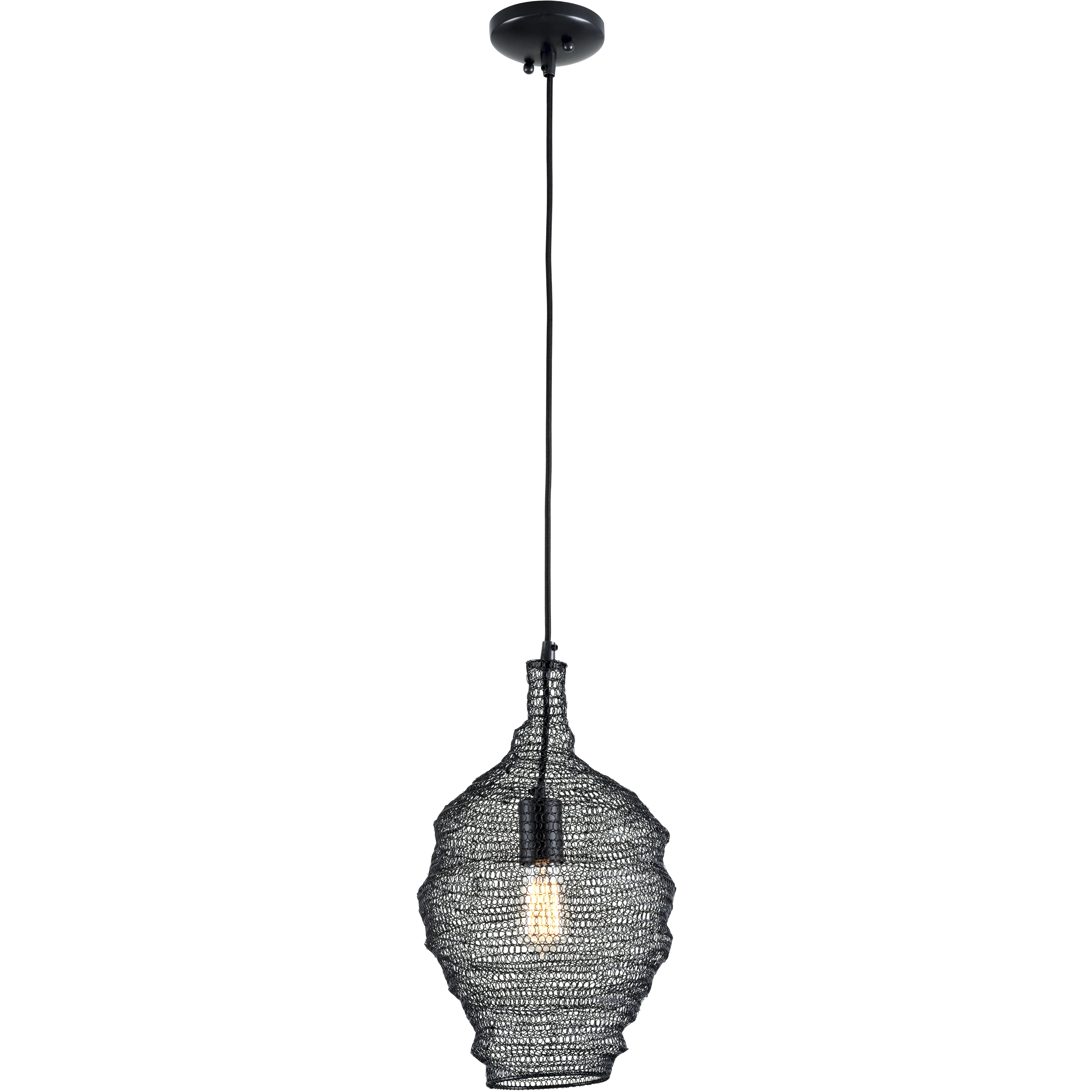 Wabi Sabi 1 Light 12 inch Black Pendant Ceiling Light