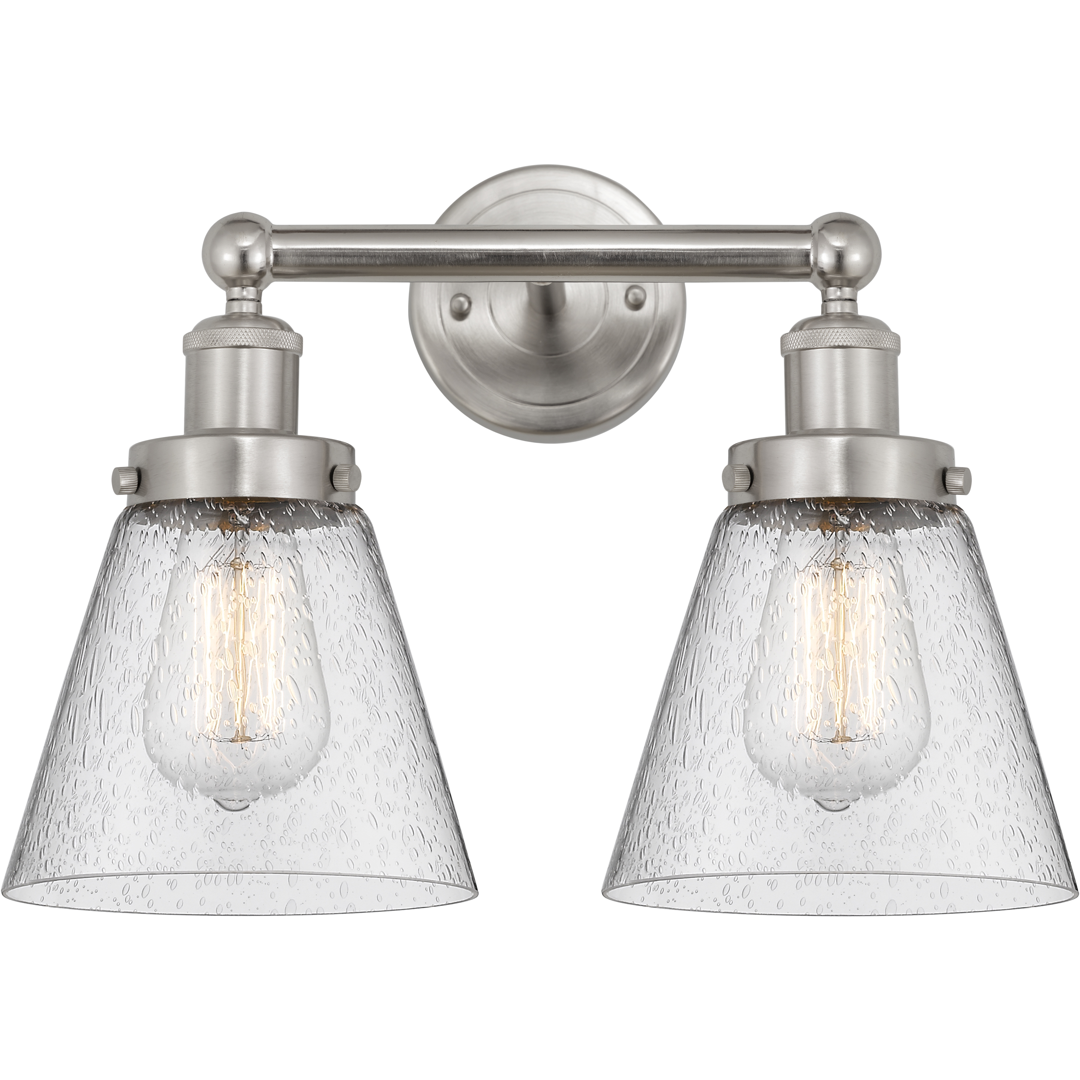Cone 2 Light 15.5 inch Brushed Satin Nickel Bath Vanity Light Wall Light
