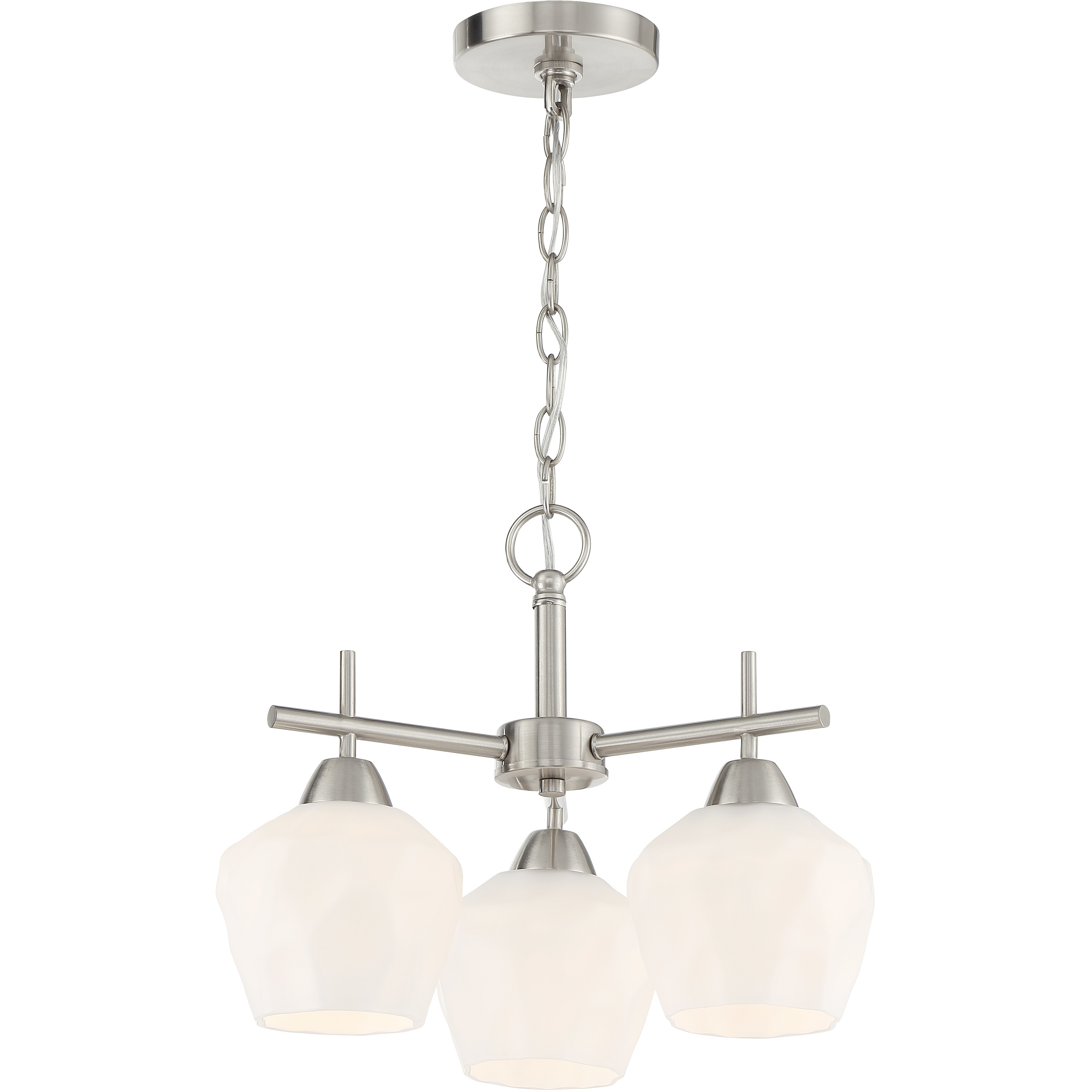 Camrin 3 Light 16 inch Brushed Nickel Semi-Flush Ceiling Light