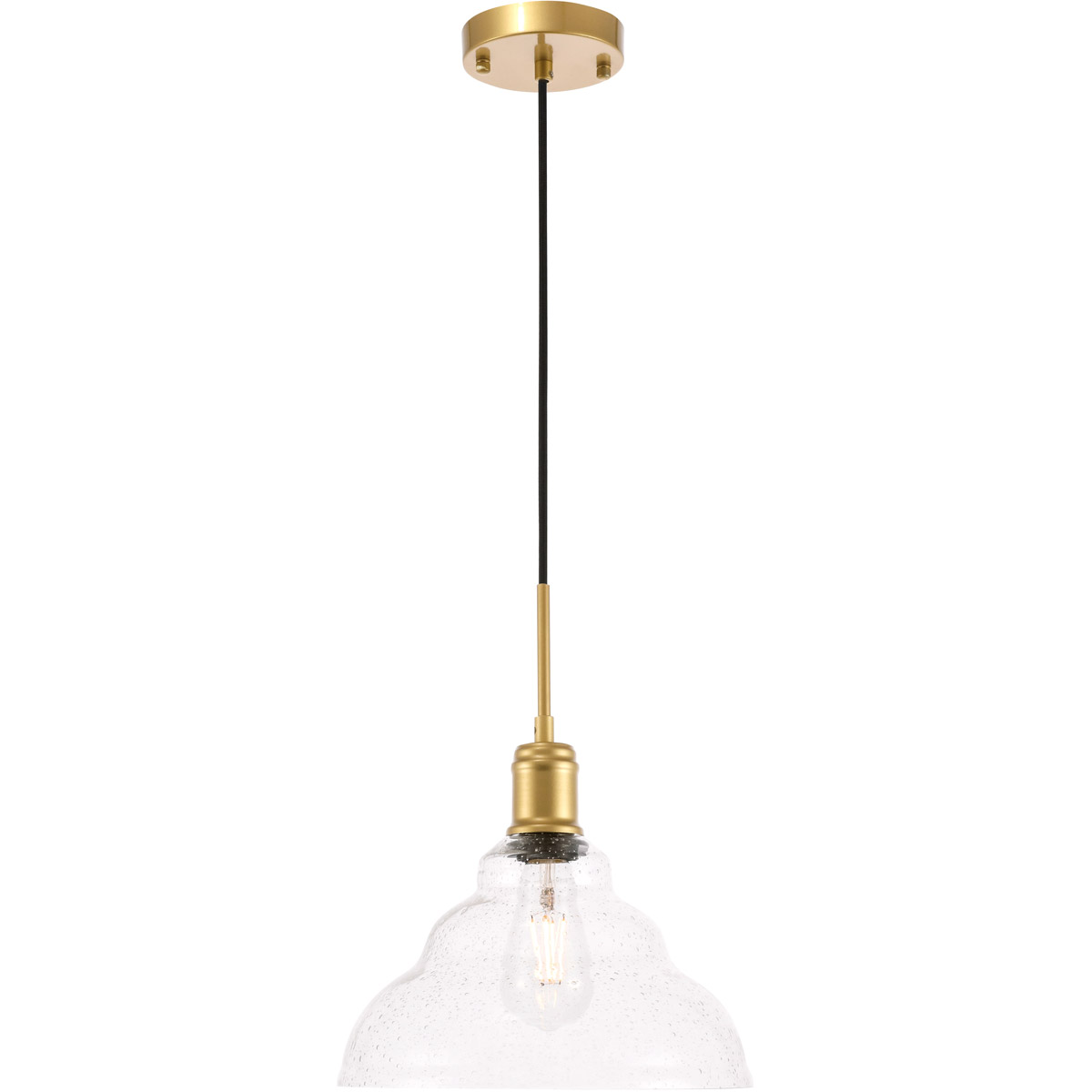 Gil 1 Light 11 inch Brass Pendant Ceiling Light