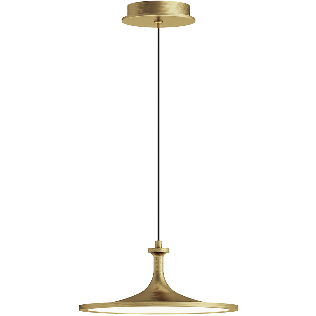 Alora Mood Issa LED 12 inch Brushed Gold Pendant Ceiling Light