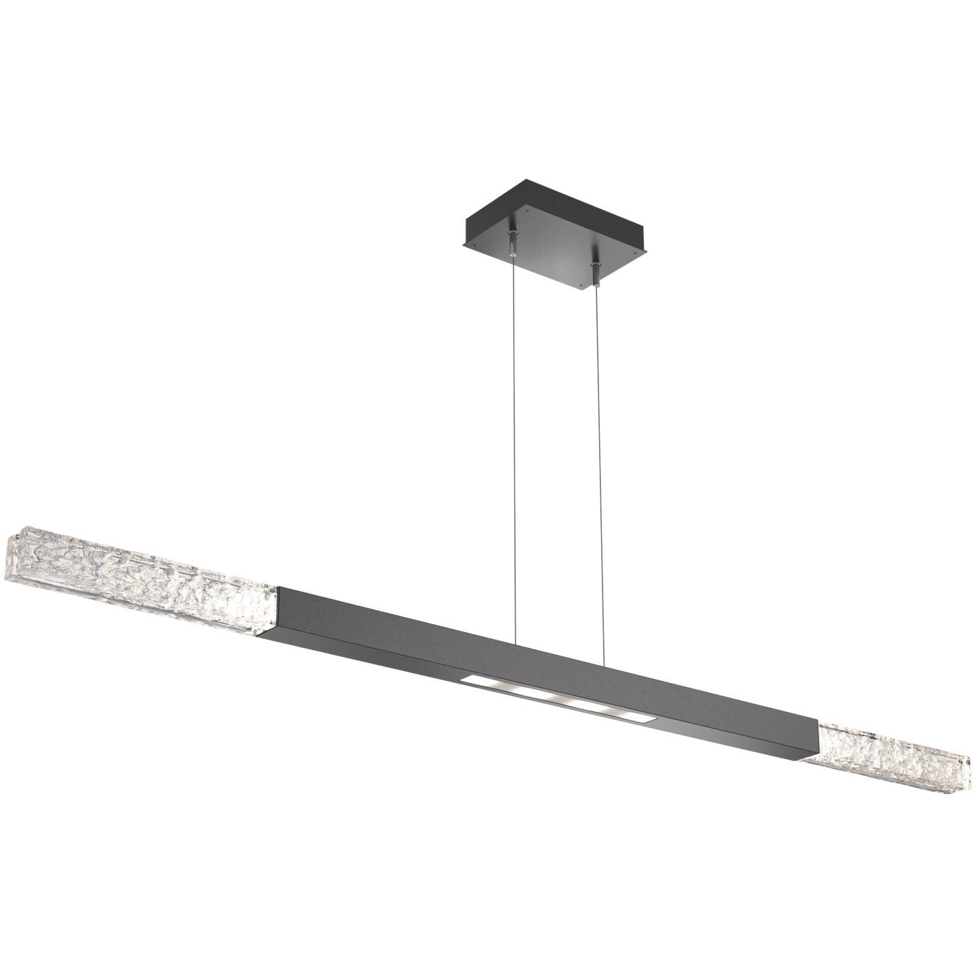 Axis LED 62.1 inch Graphite Linear Pendant Ceiling Light in 2700K LED, Large Single Moda