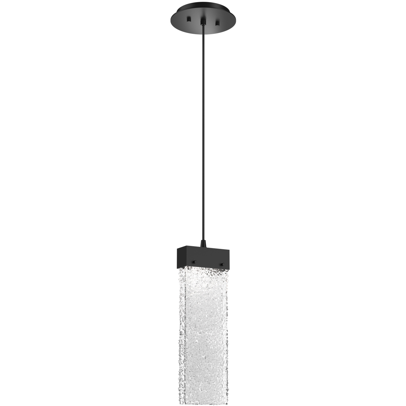Parallel LED 2.3 inch Matte Black Pendant Ceiling Light in Clear Rimelight, 2700K LED