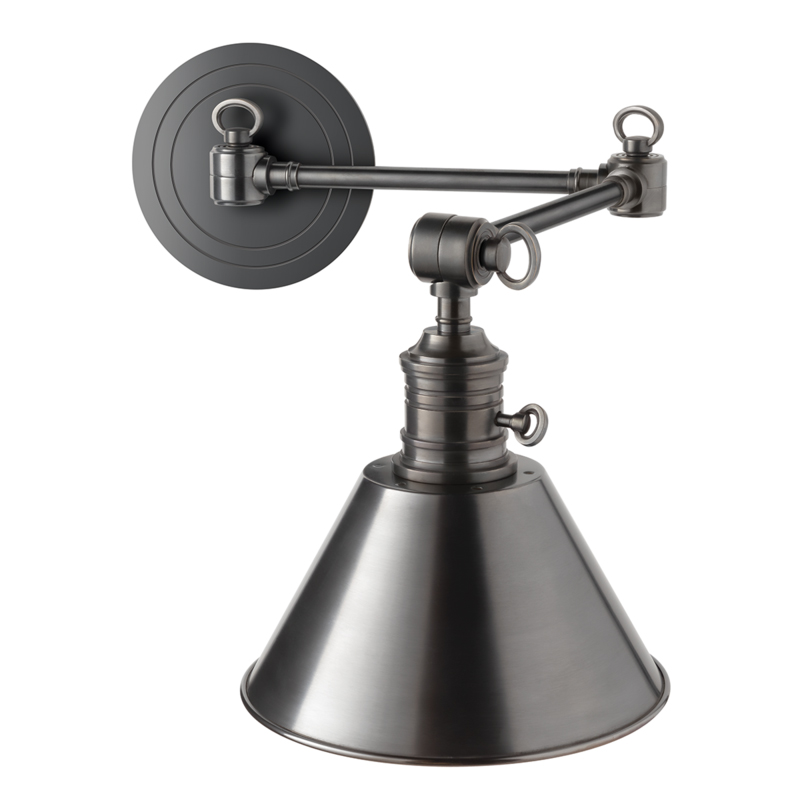 Garden City 23.25 inch 75 watt Old Bronze Swing-Arm Wall Sconce Wall Light