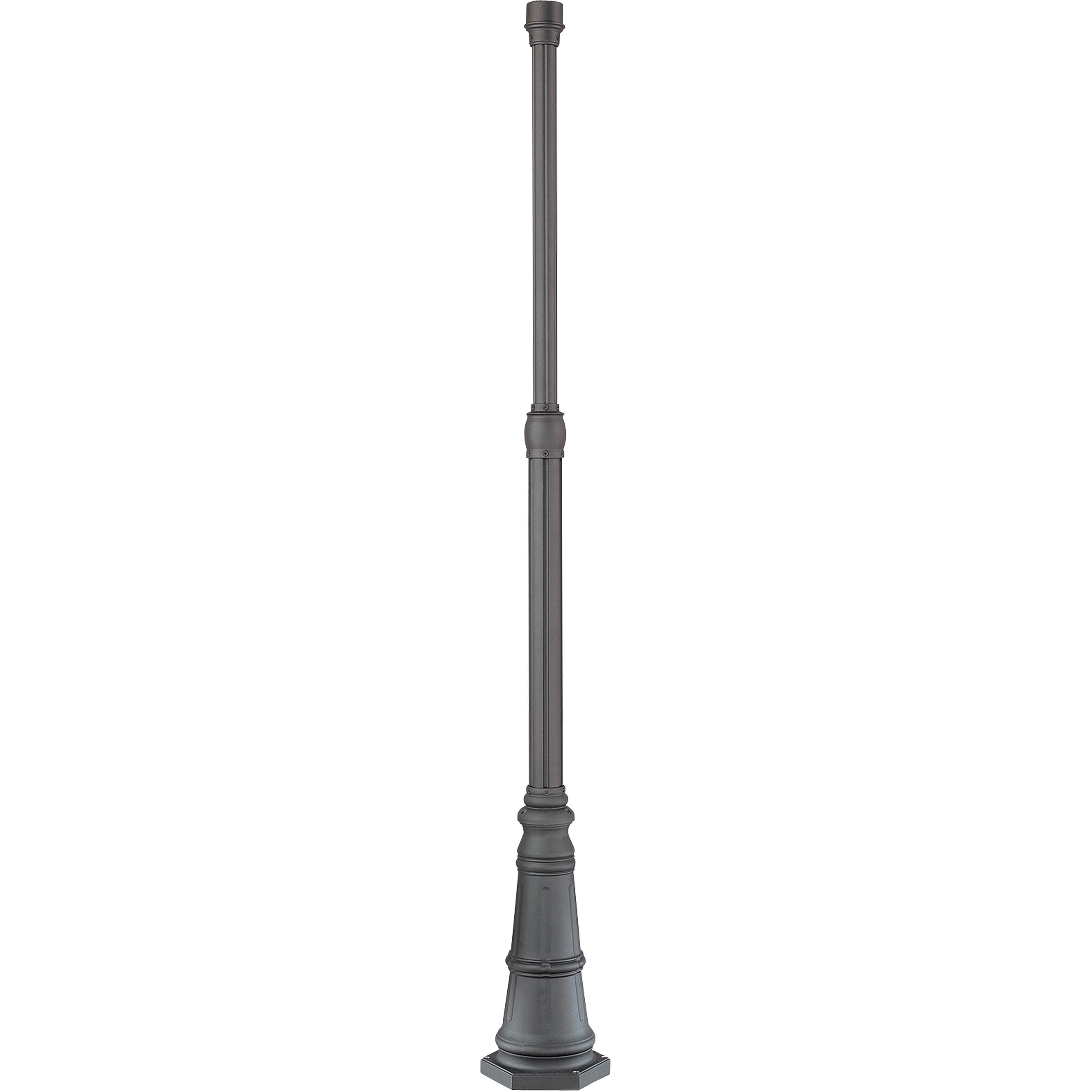 The Great Outdoors 83.25 inch Coal Outdoor Post With Base in Sand Coal, The Great Outdoors