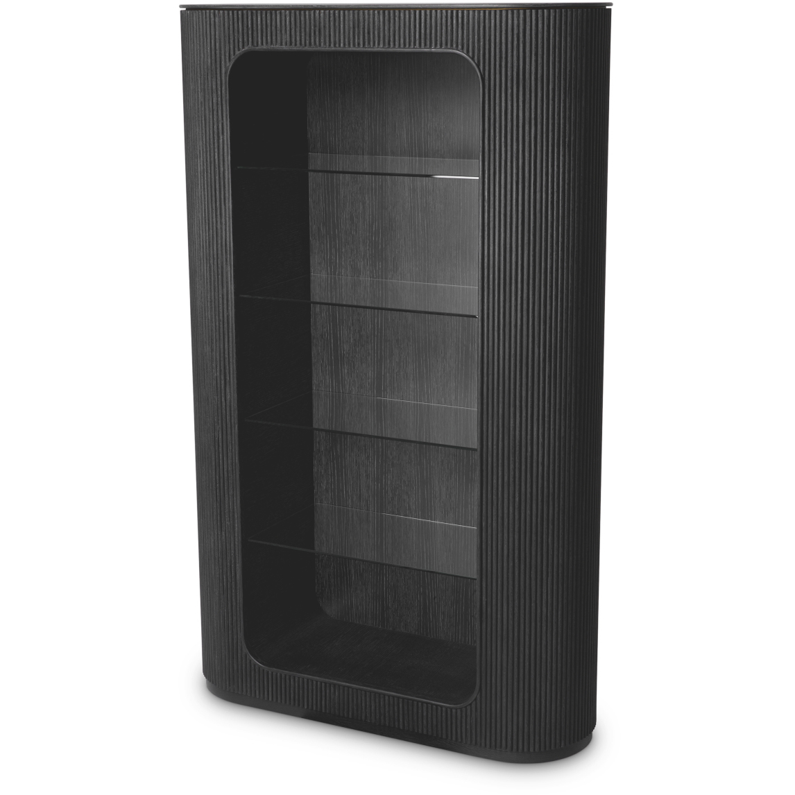Bogota Charcoal Grey Oak Veneer Display Cabinet