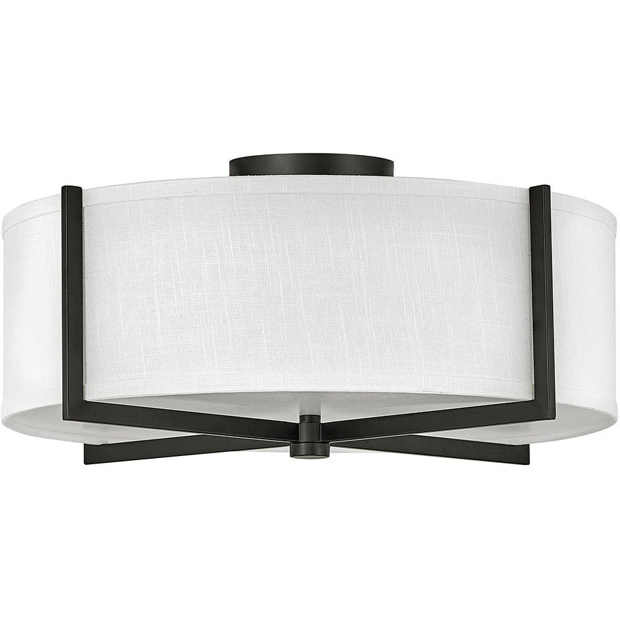 Galerie Axis 3 Light 19.5 inch Black Indoor Semi-Flush Mount Ceiling Light