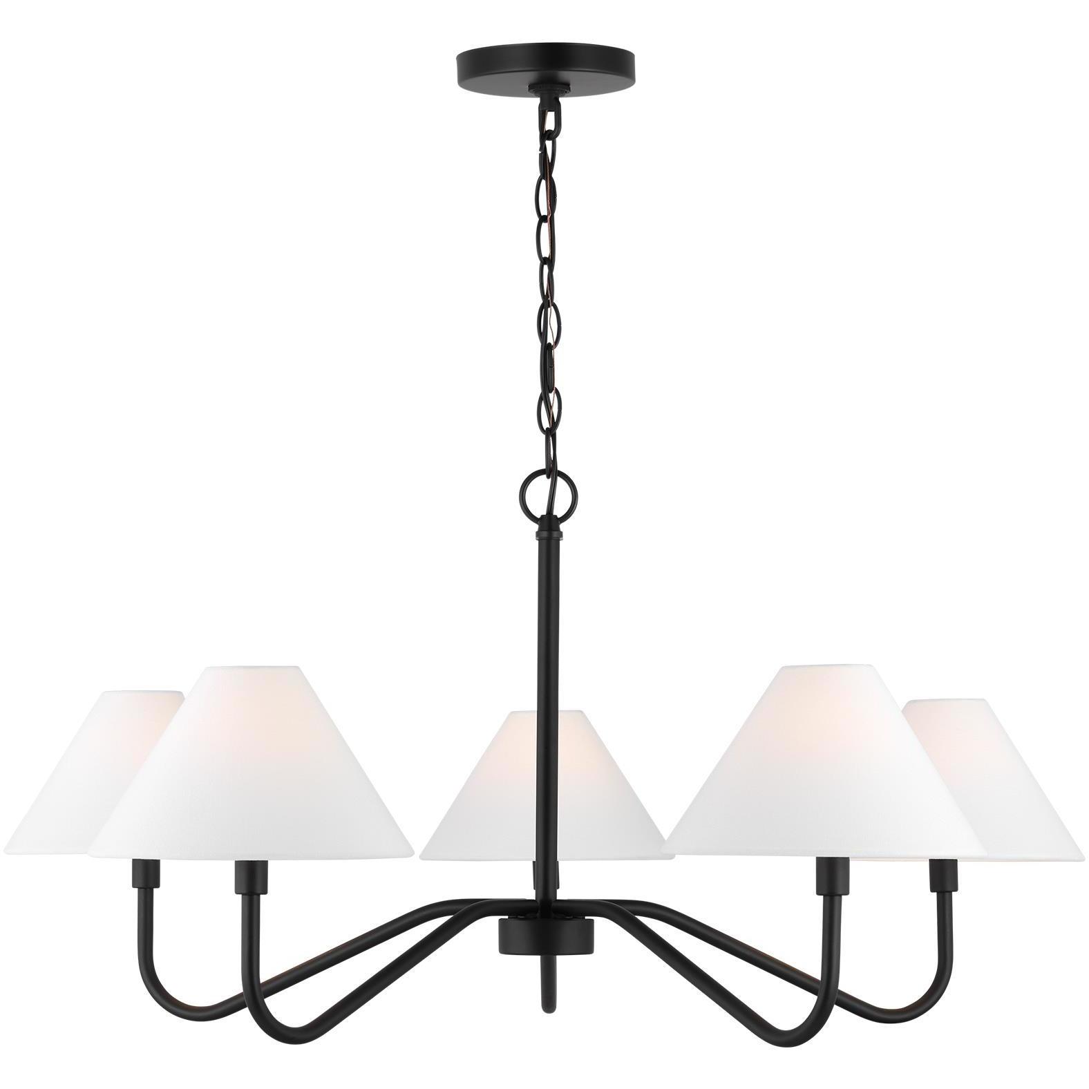 Drew & Jonathan Scott Eldon 5 Light 34 inch Midnight Black Chandelier Ceiling Light
