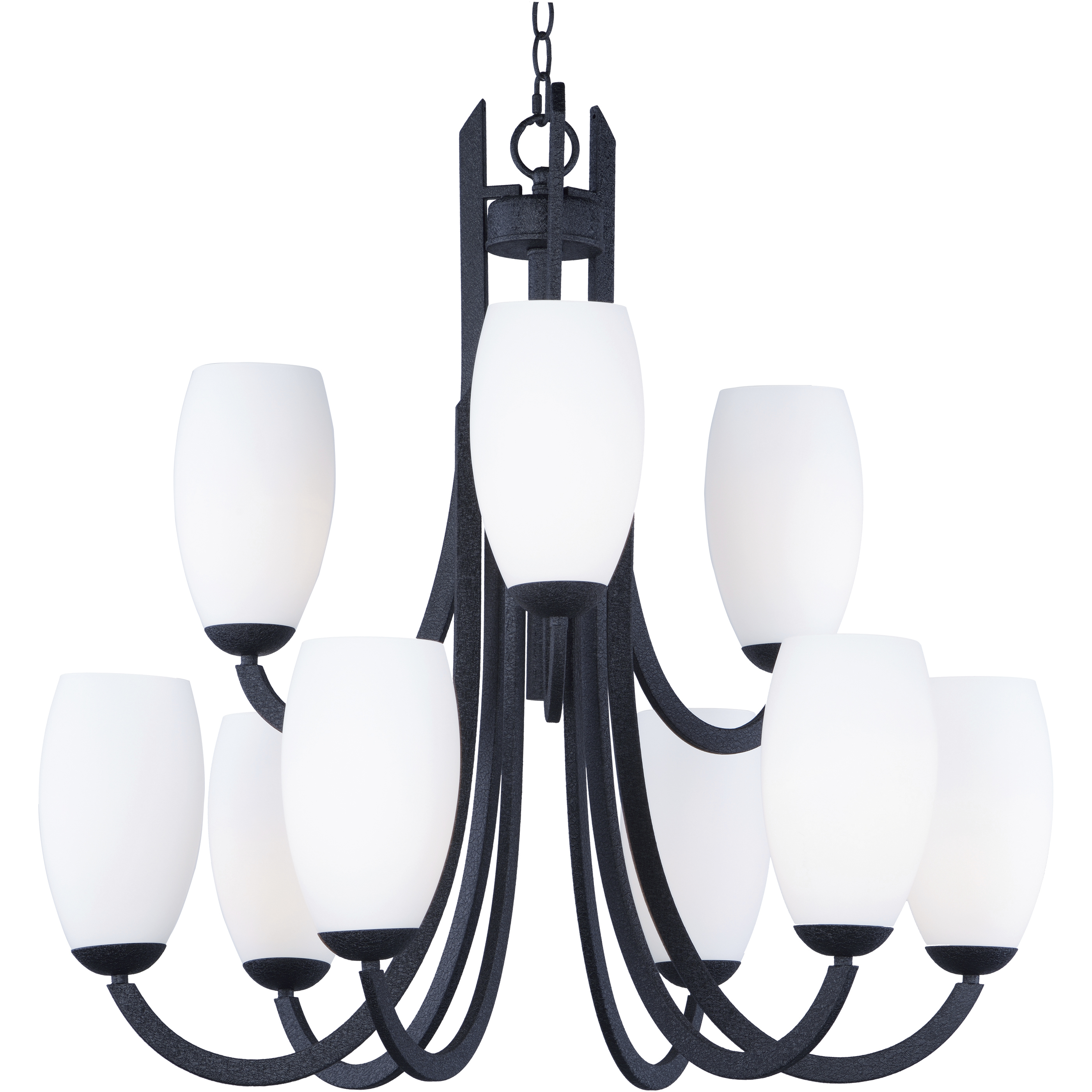 Taylor 9 Light 31.5 inch Textured Black Chandelier Ceiling Light