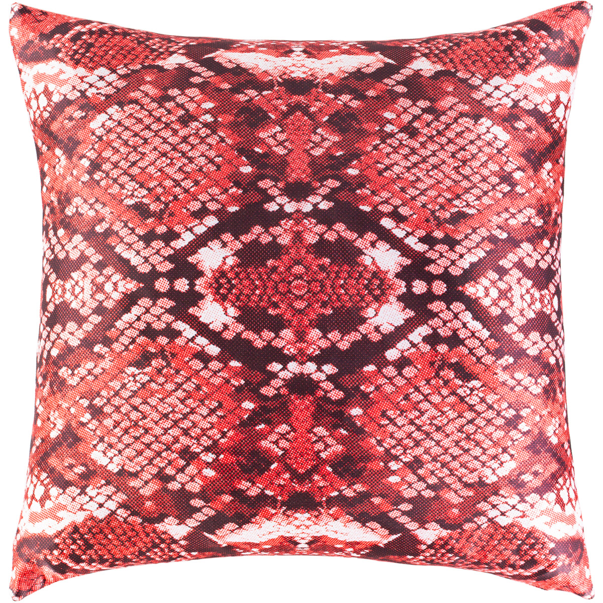 Chloe 20 X 20 inch Bright Red/Dark Brown/White Pillow Kit, Square