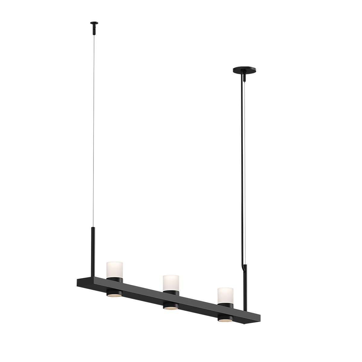 Intervals LED 48.25 inch Satin Black Pendant Ceiling Light