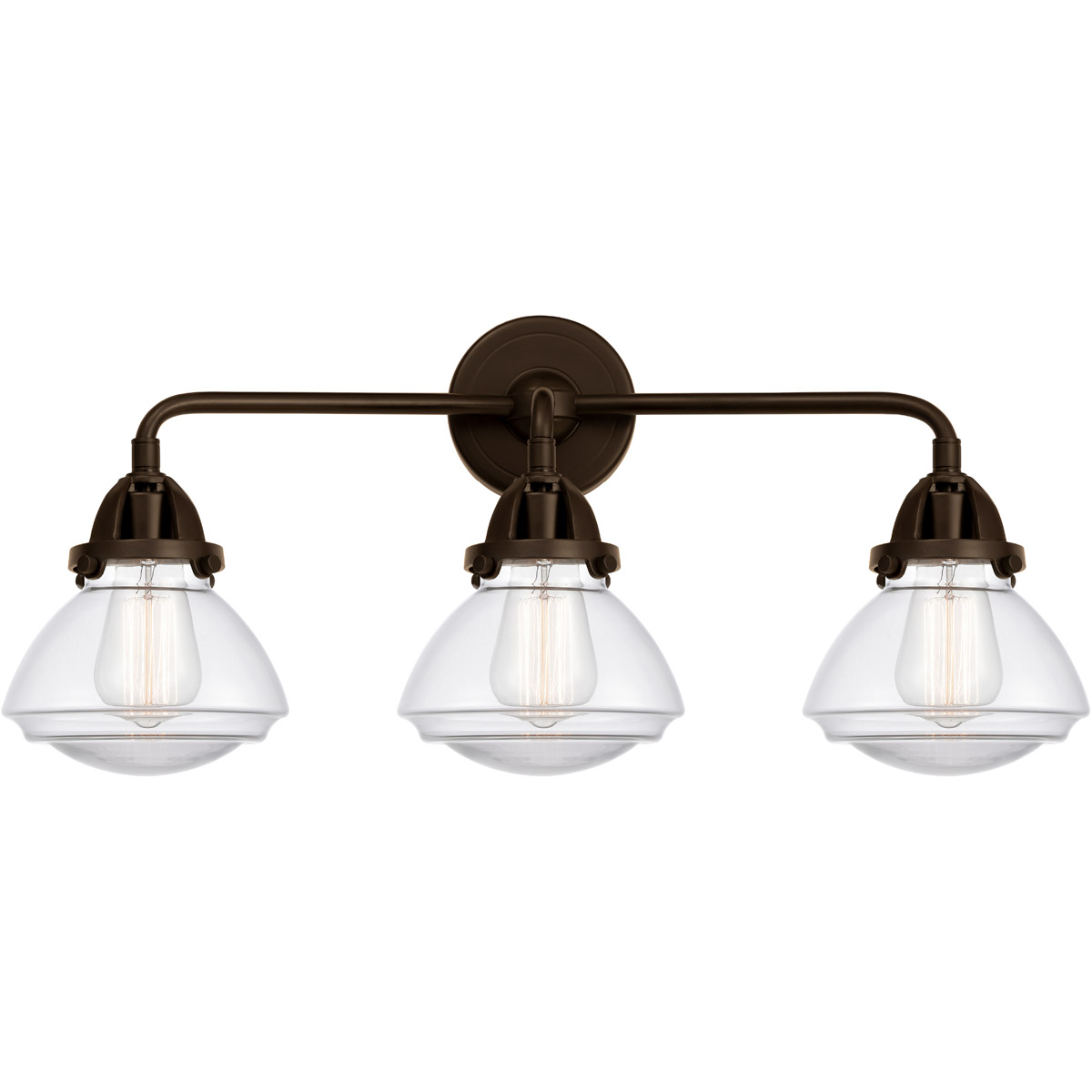 Nouveau 2 Olean LED 25 inch Oil Rubbed Bronze Bath Vanity Light Wall Light in Clear Glass