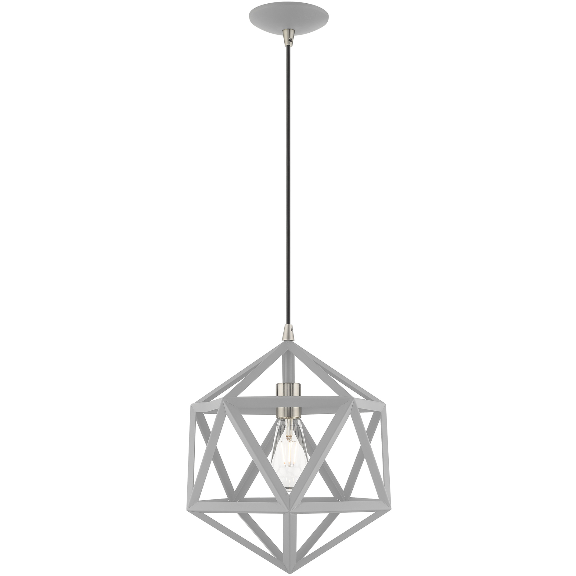 Geometric 1 Light 13 inch Nordic Gray Mini Pendant Ceiling Light