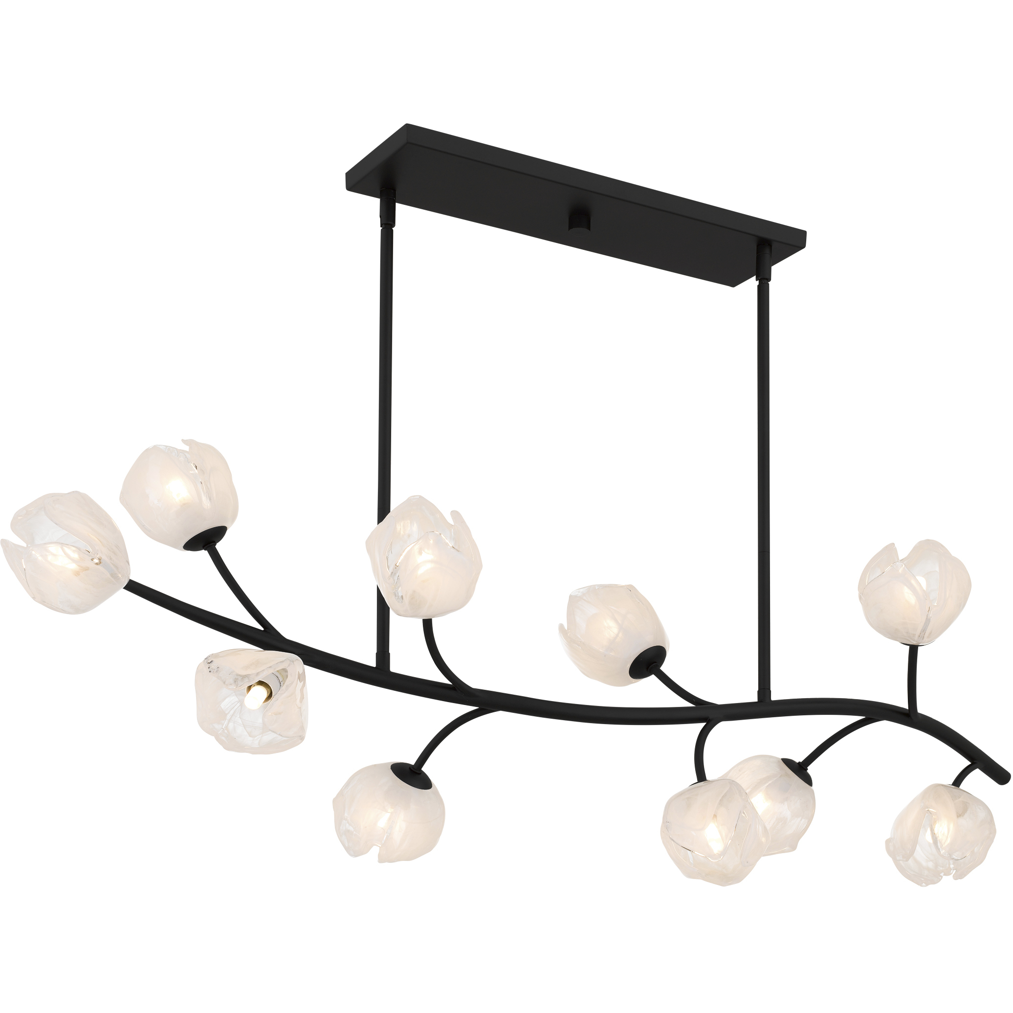 Quoizel Walker 10 Light 48.5 inch Matte Black Island Light Ceiling Light WALK1048MBK - Open Box