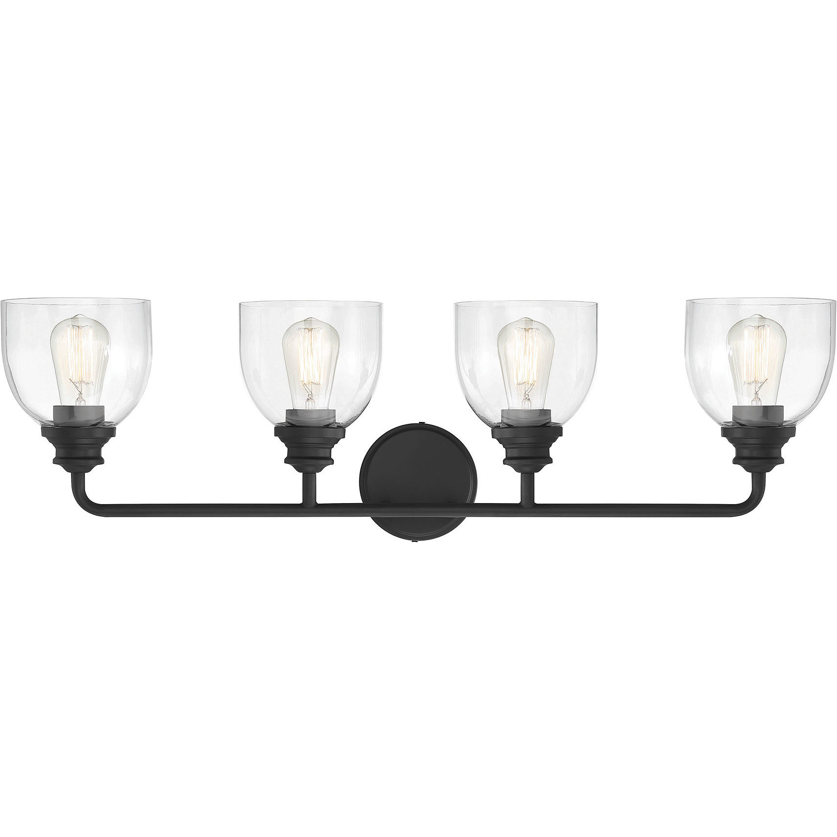 Vale 4 Light 33 inch Black Bathroom Vanity Light Wall Light, Essentials