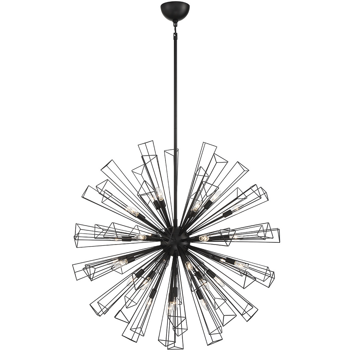 Dendelio 29 Light 40 inch Black Chandelier Ceiling Light