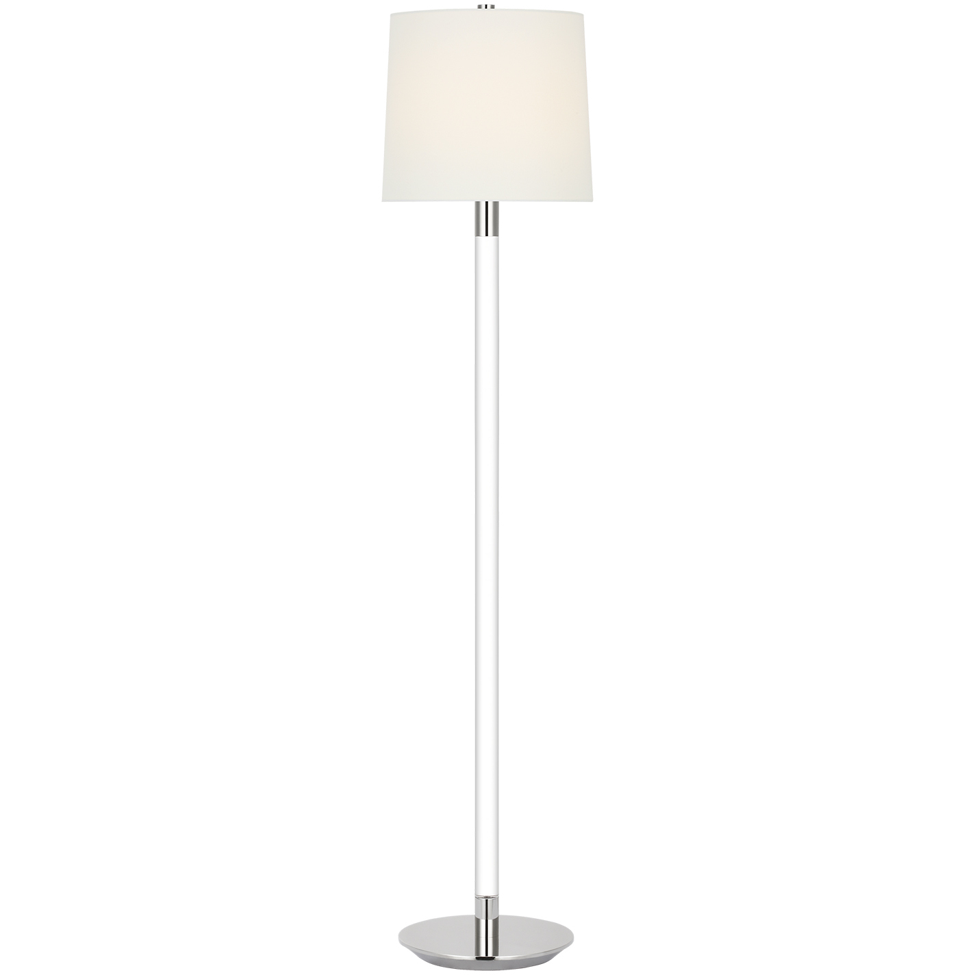 AERIN Riga 53 inch 4.6 watt Crystal and Polished Nickel Cordless Floor Lamp Portable Light