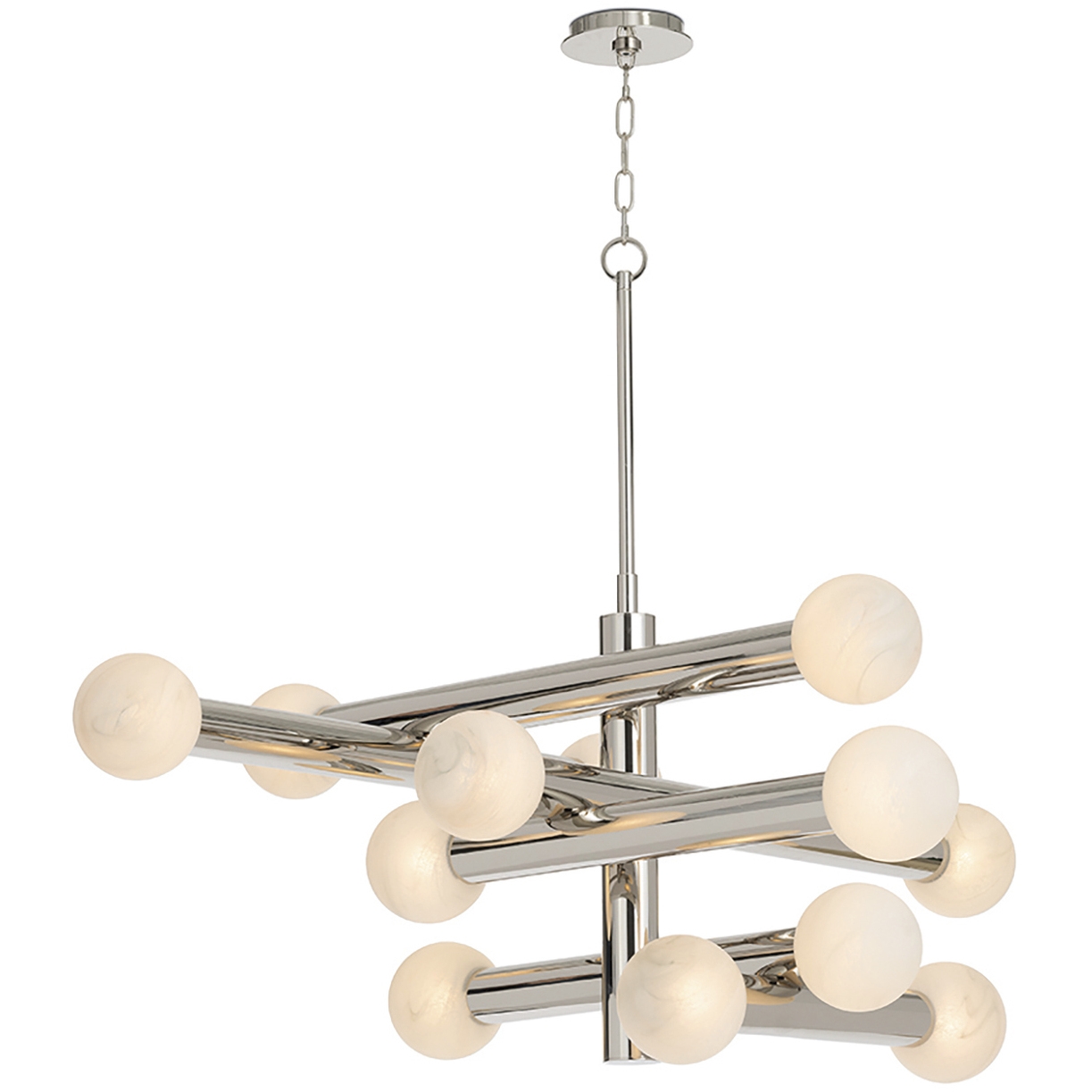 Dion LED 40.5 inch Polished Nickel Chandelier Ceiling Light