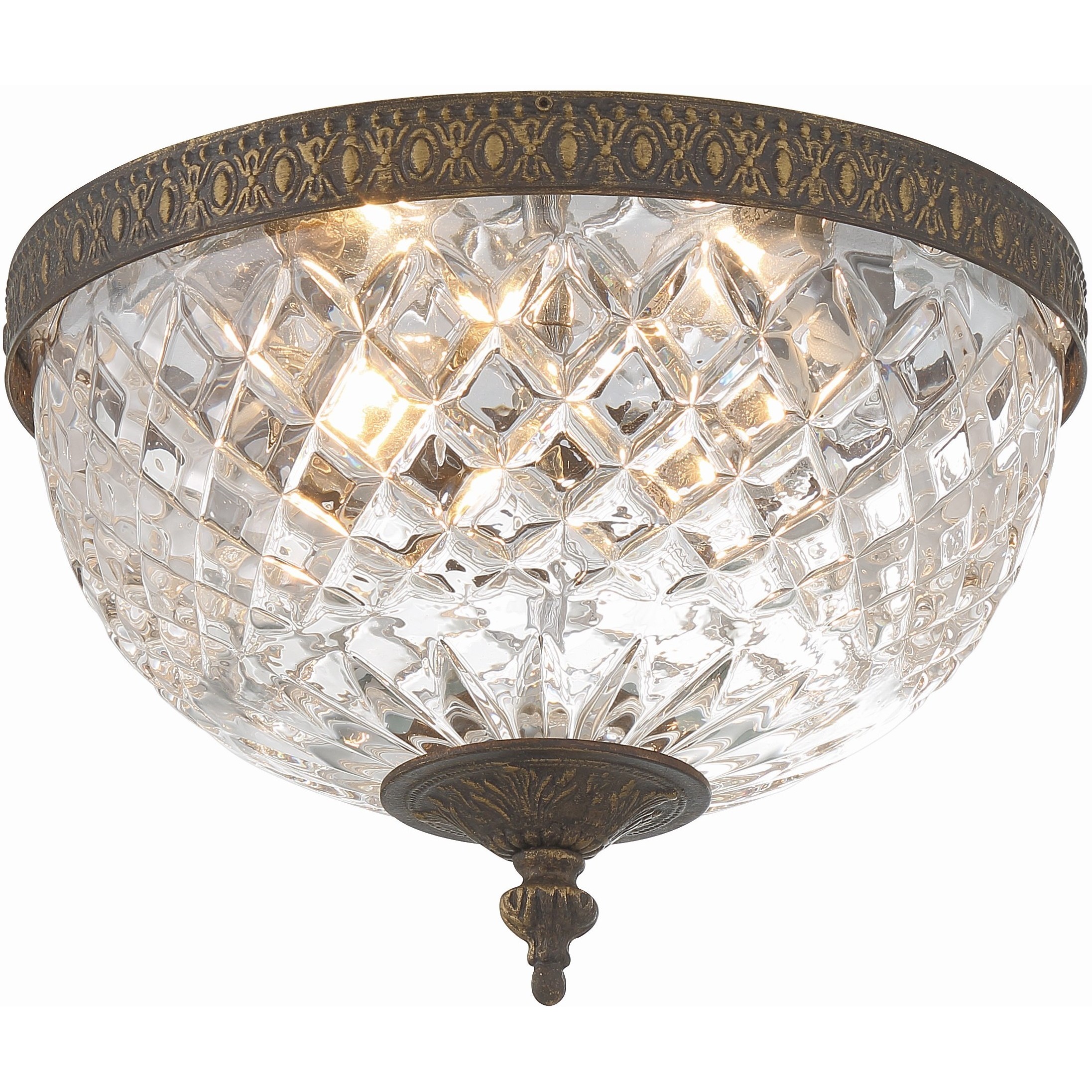 Radley 2 Light 10 inch English Bronze Flush Ceiling Light