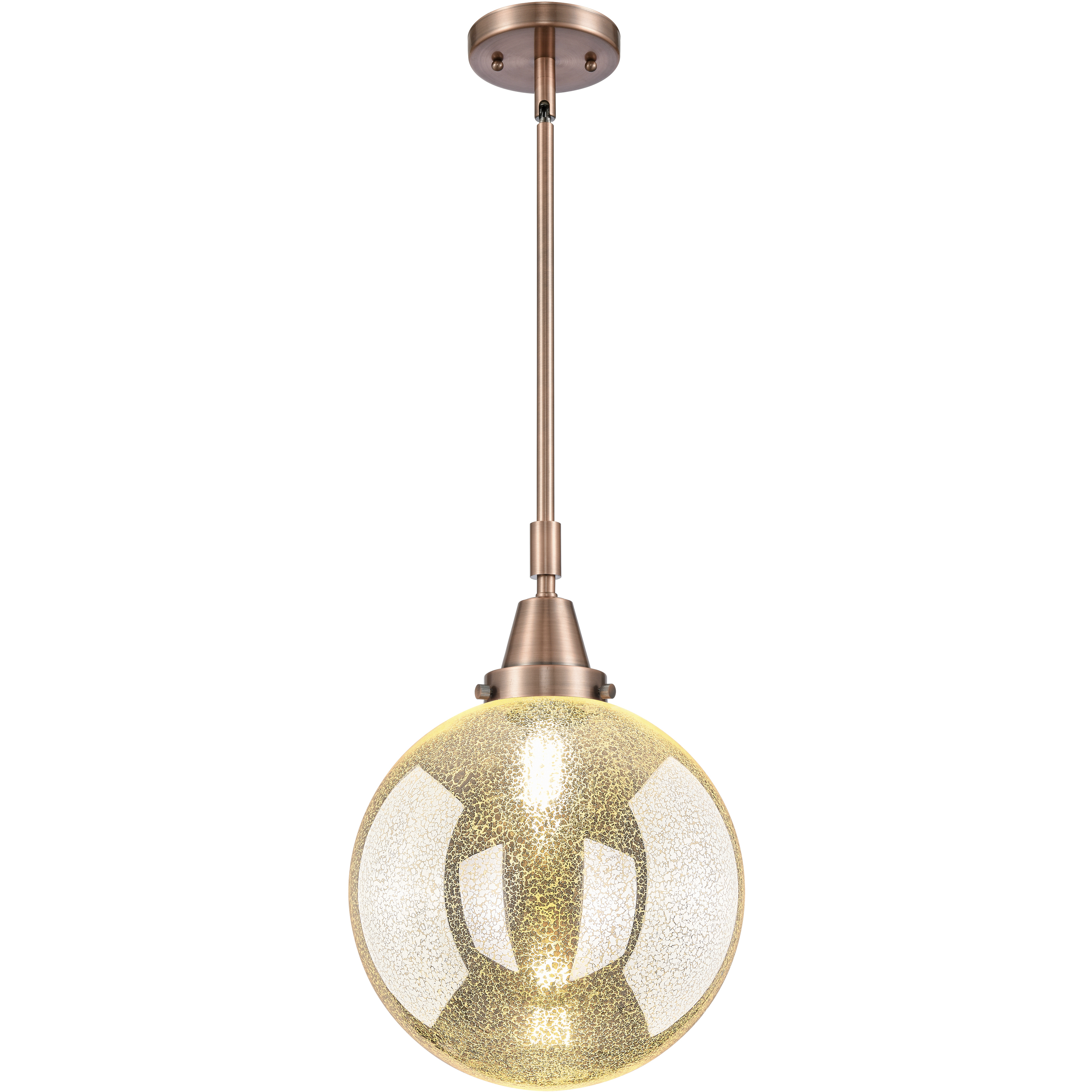 Downtown Urban Beacon 1 Light 10 inch Antique Copper Mini Pendant Ceiling Light in Mercury