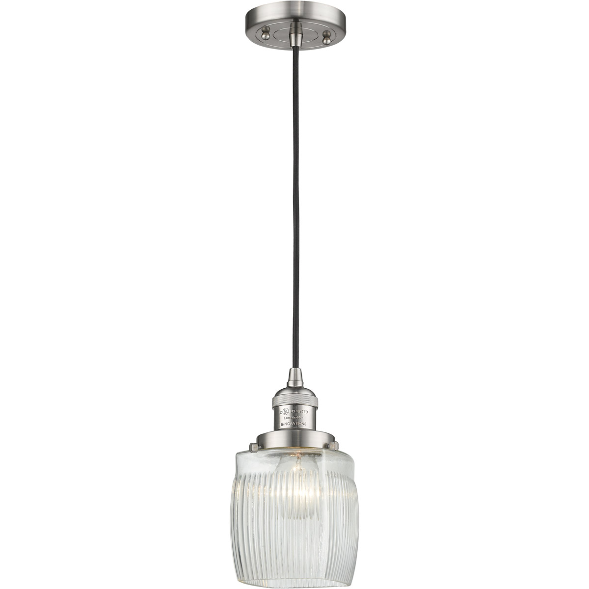 Franklin Restoration Colton LED 6 inch Brushed Satin Nickel Mini Pendant Ceiling Light, Franklin Restoration