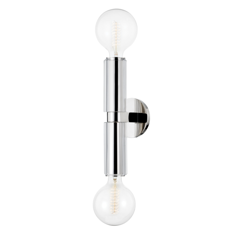 Gilbert 2 Light 5 inch Polished Nickel Wall Sconce Wall Light