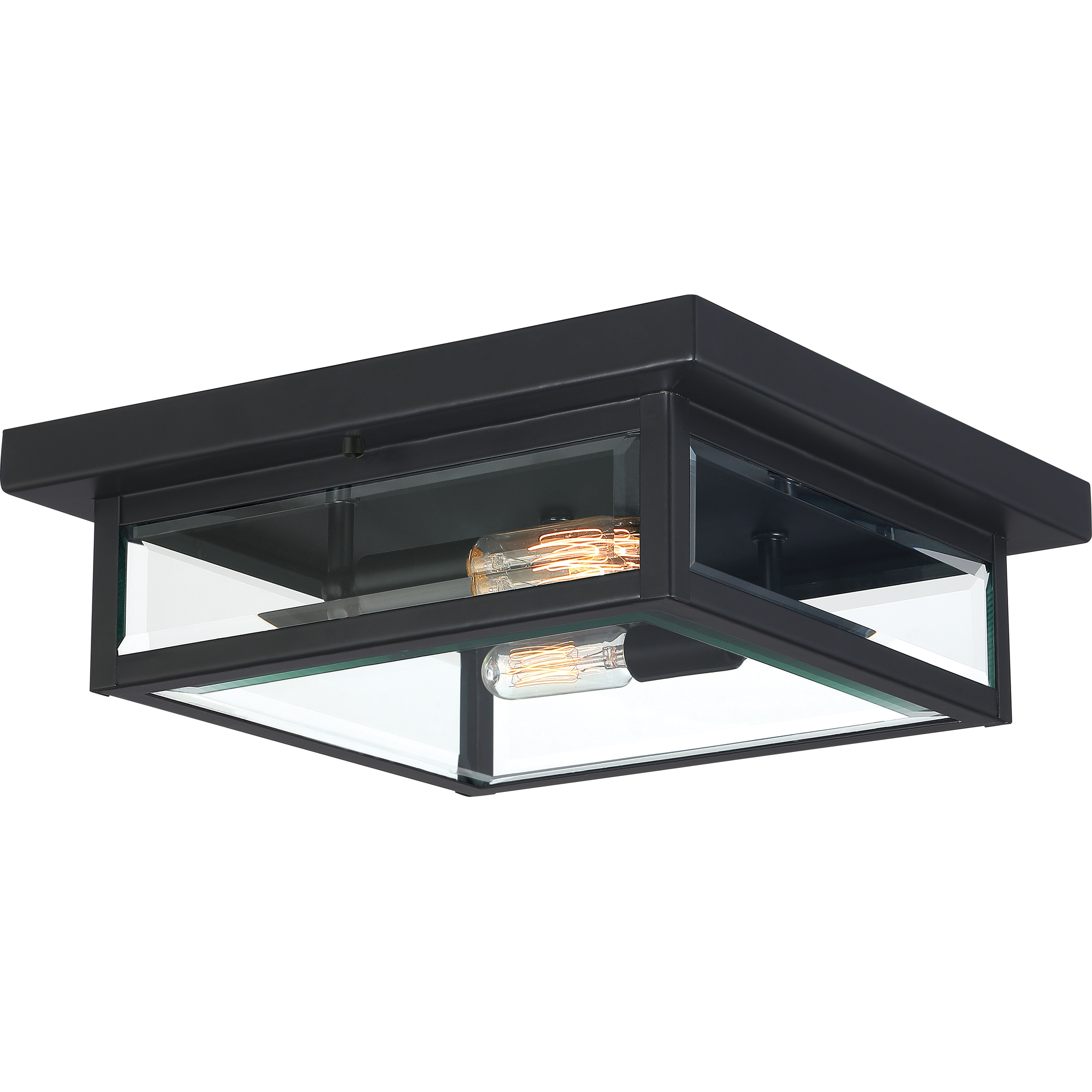 Westover 2 Light 12 inch Earth Black Outdoor Flush Mount 