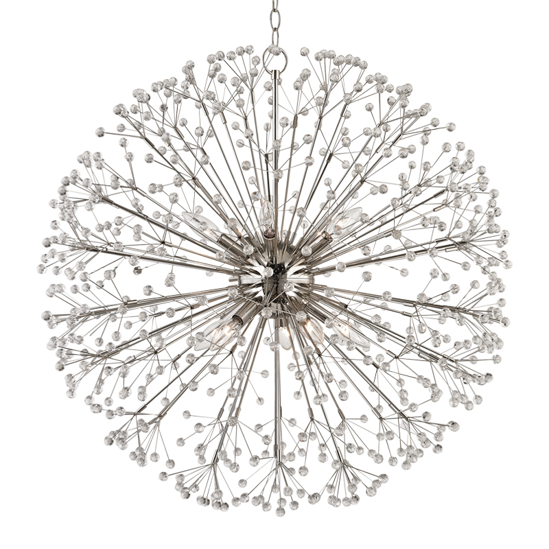 Dunkirk 10 Light 30 inch Polished Nickel Chandelier Ceiling Light