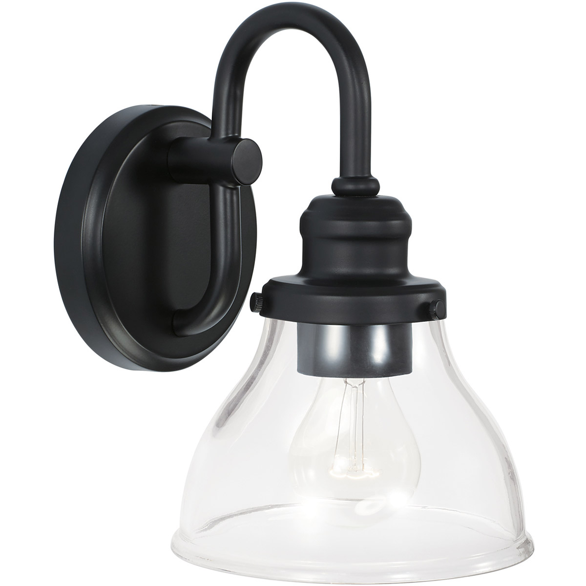 Baxter 1 Light 7 inch Matte Black Sconce Wall Light