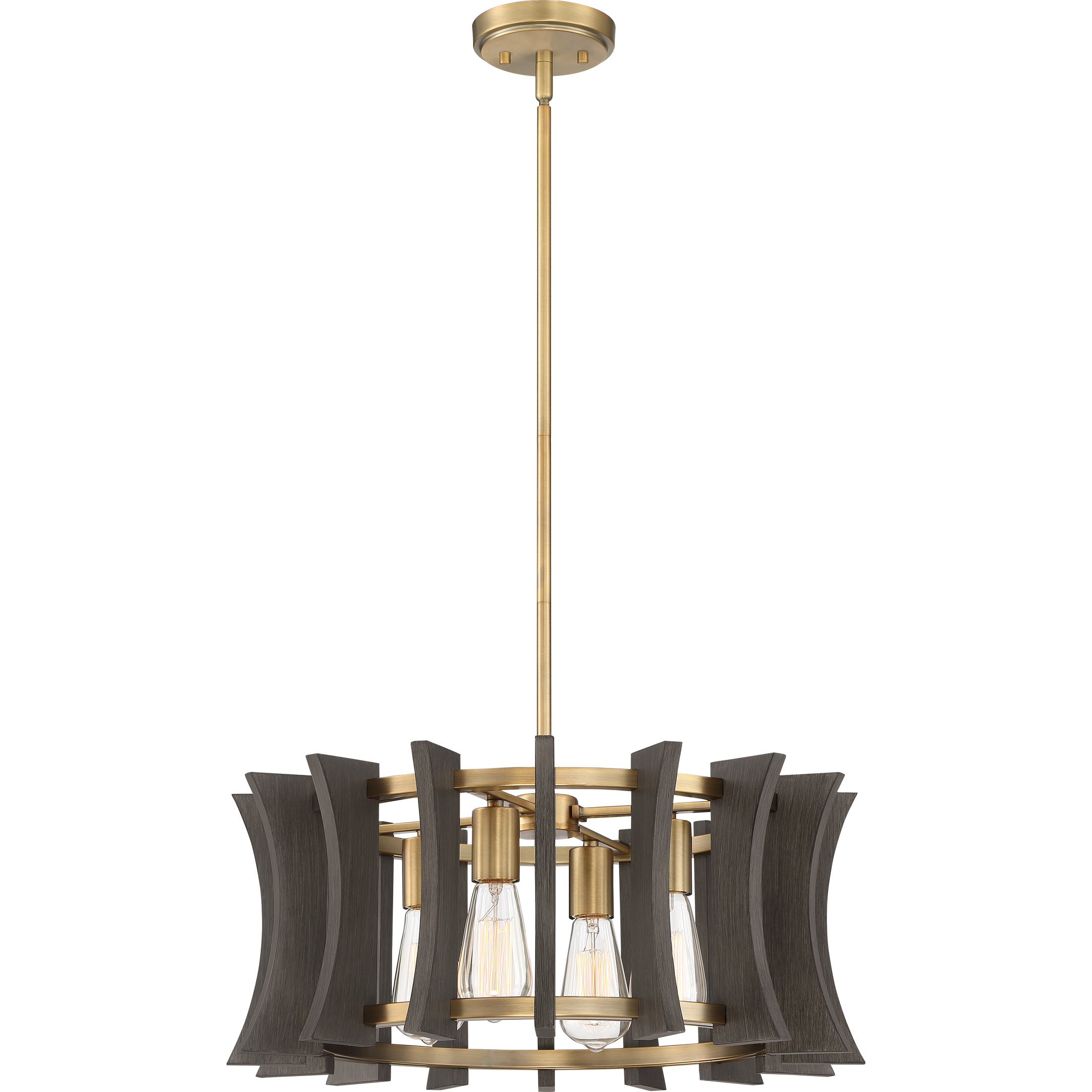 Cordelia 4 Light 21 inch Aged Brass Pendant Ceiling Light