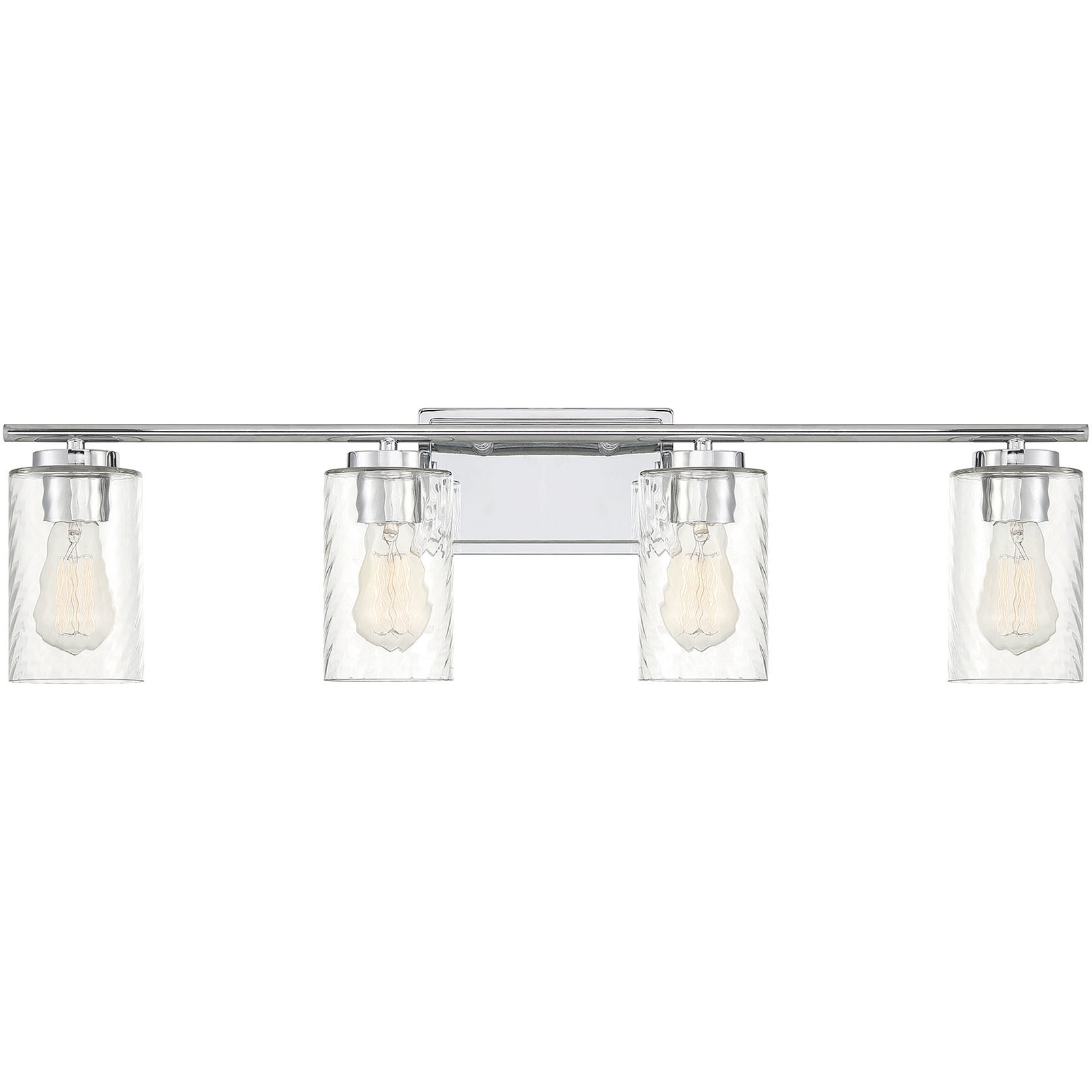 Transitional 4 Light 32 inch Chrome Bathroom Vanity Light Wall Light