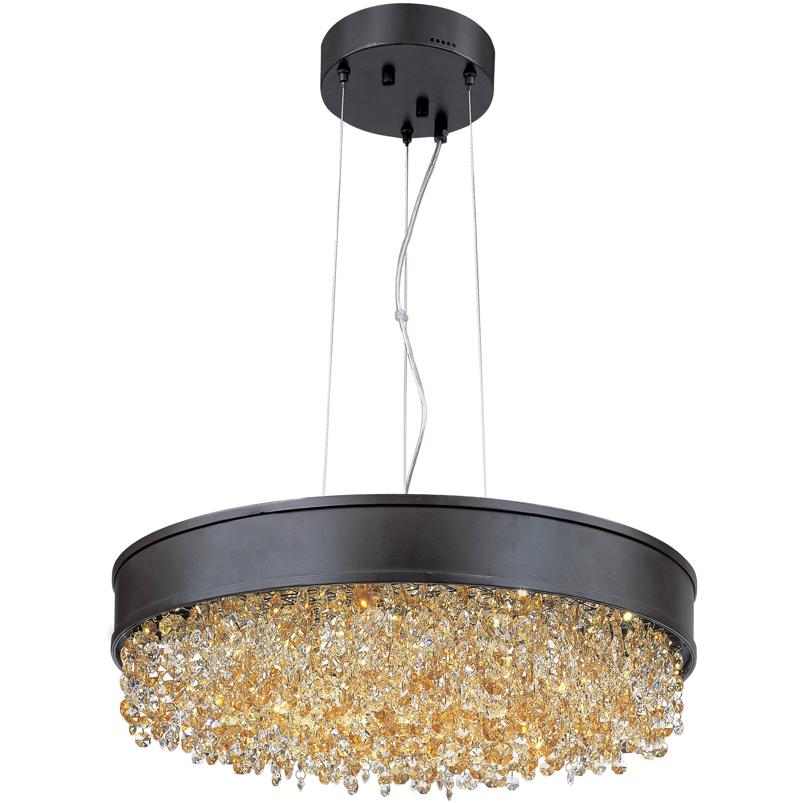 Mystic LED 30 inch Bronze Single Pendant Ceiling Light in Scotch Crystal