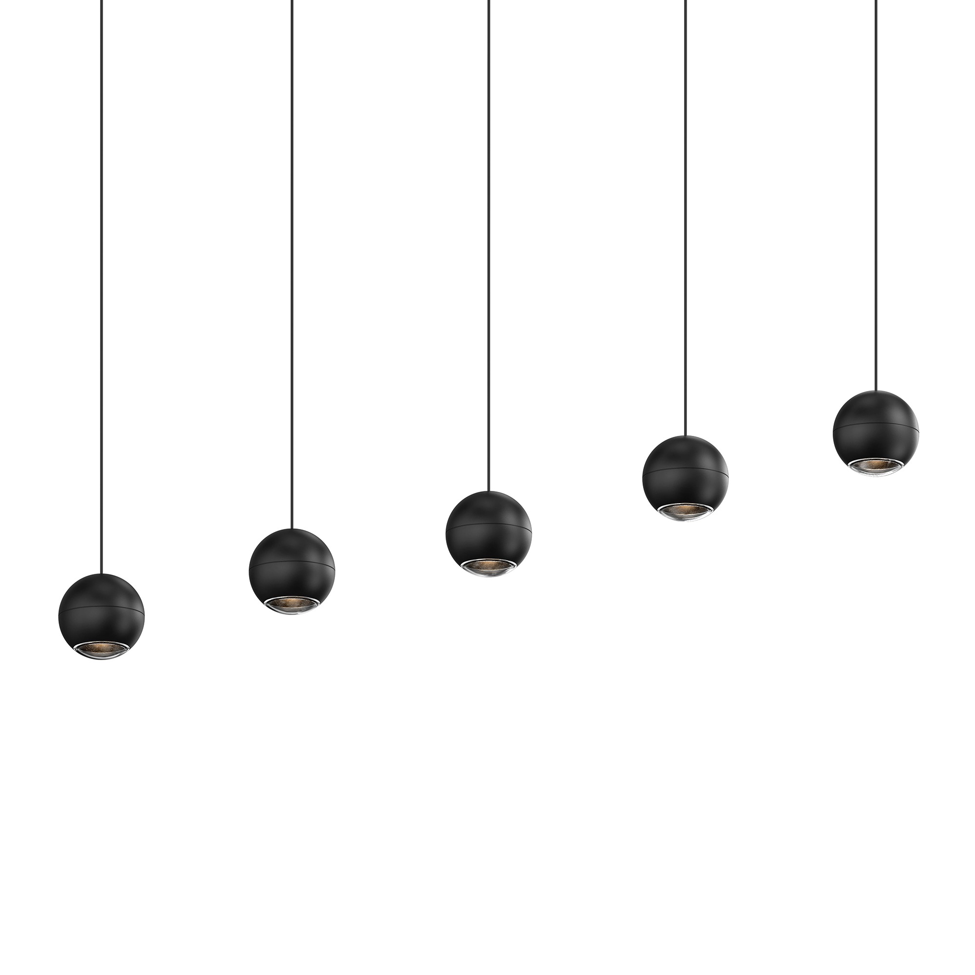 Hemisphere LED 15 inch Textured Black Pendant Ceiling Light