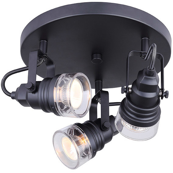 Brock 3 Light Black Track Light Ceiling Light