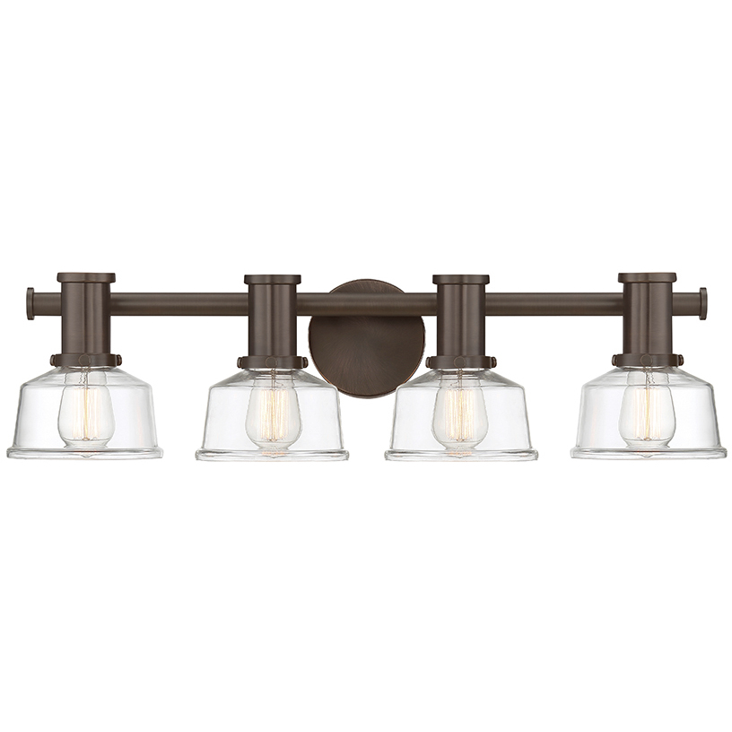 Carson 4 Light 29.25 inch Satin Copper Bronze Bath Bar Wall Light