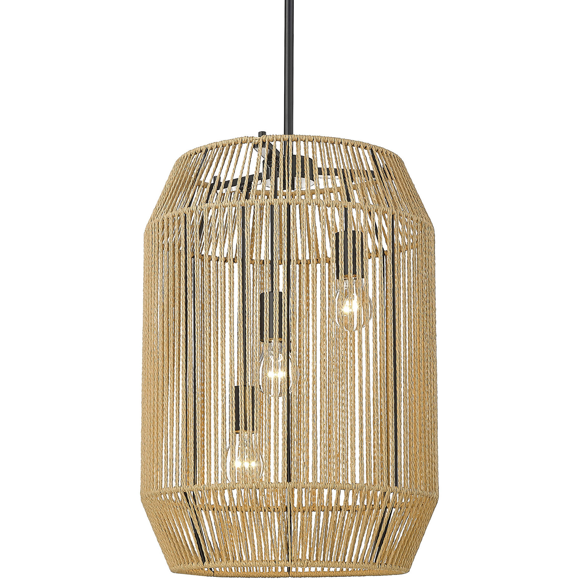 Marlee 3 Light 15 inch Matte Black Pendant Ceiling Light