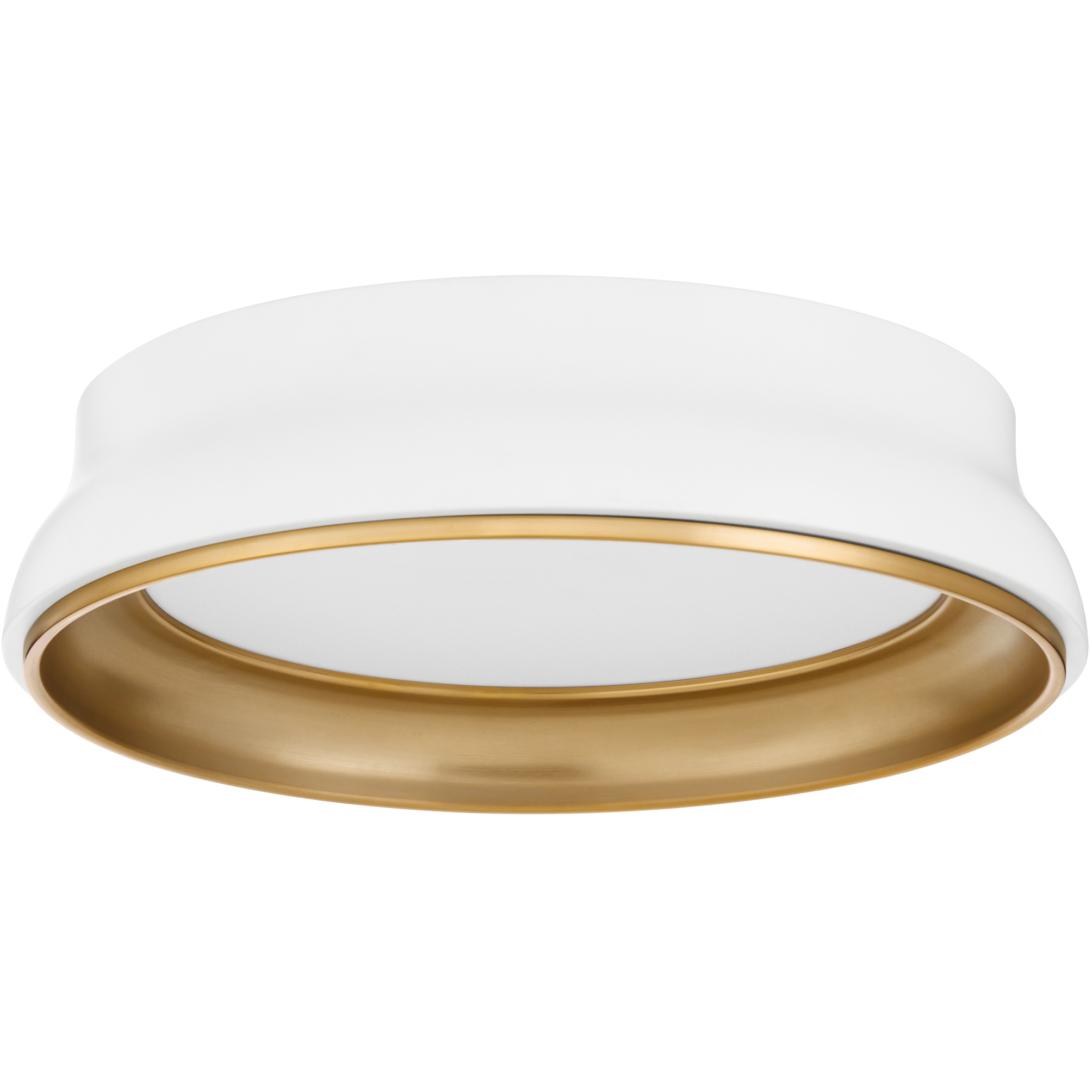 Legend Studio White and Brushed Brass 18 inch Shade Kit, LED Engine Sold Seperately