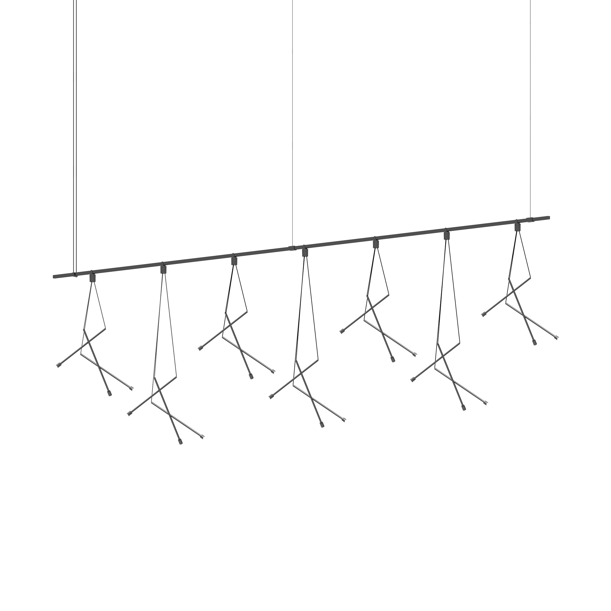 Suspenders LED 97 inch Satin Black Suspension Ceiling Light
