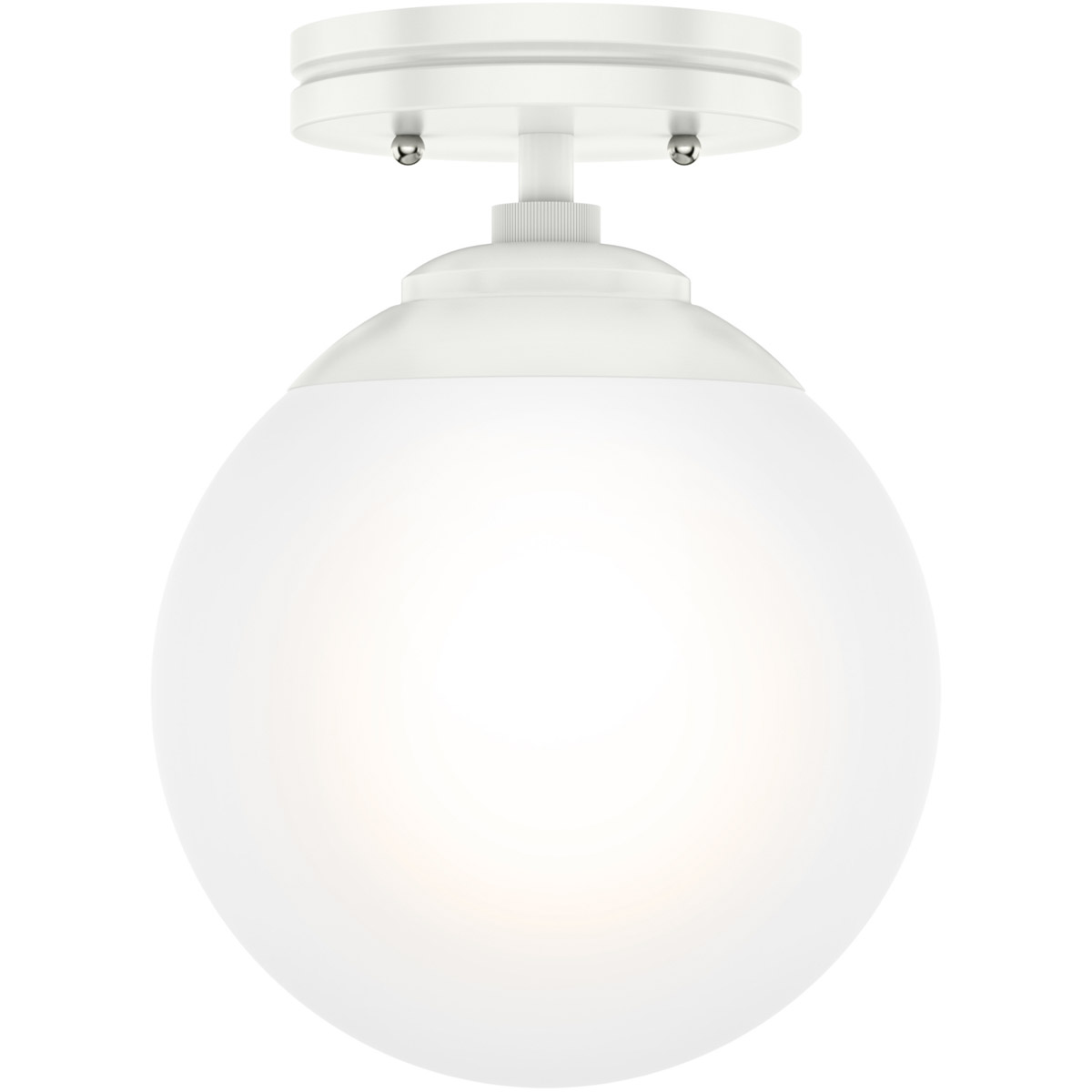 Hepburn 1 Light 8 inch Matte White Semi-Flush Mount Ceiling Light