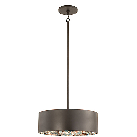 Azores 4 Light 18 inch Black Cashmere Convertible Semi-Flush or Pendant Ceiling Light