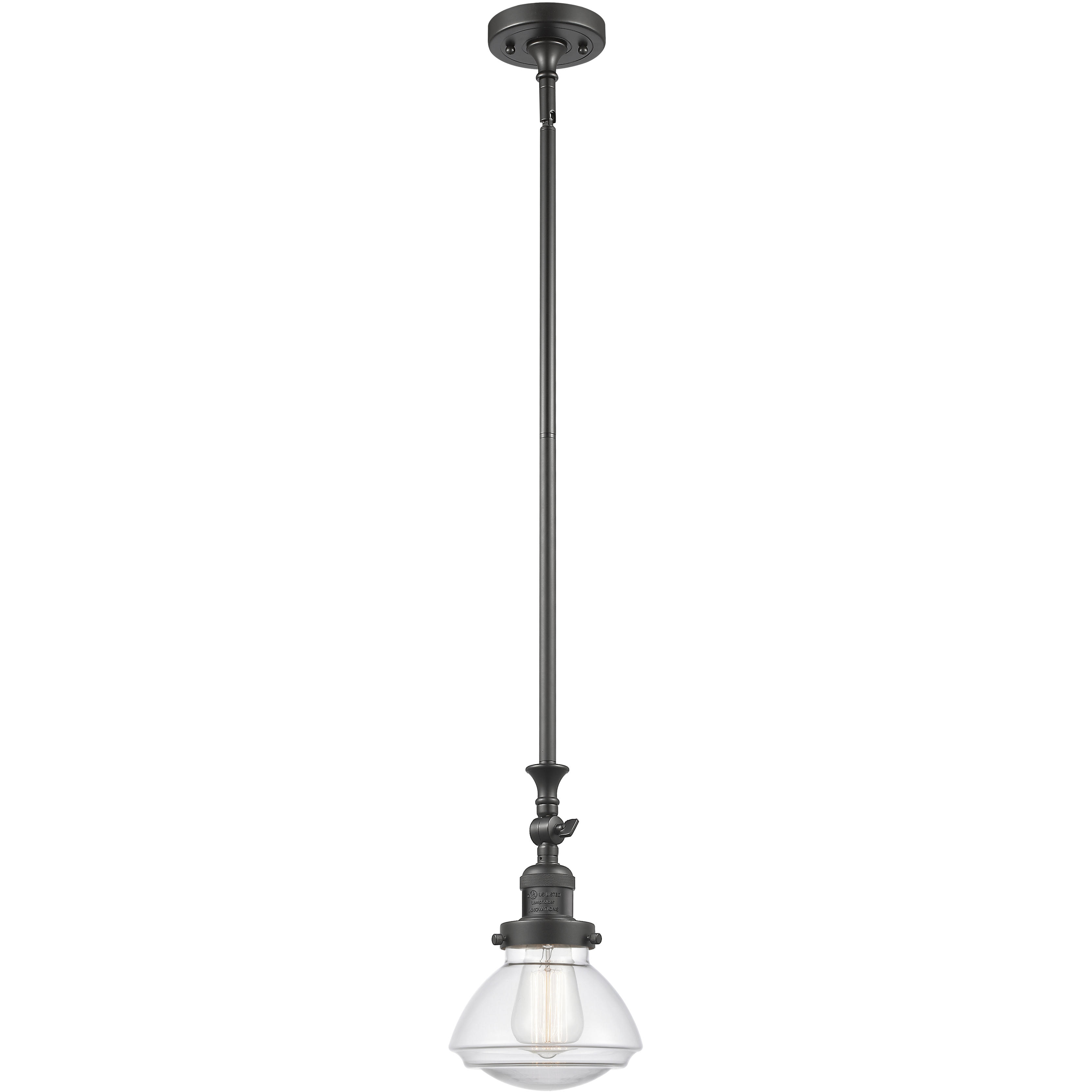 Franklin Restoration Olean LED 6.75 inch Oil Rubbed Bronze Mini Pendant Ceiling Light in Clear, Franklin Restoration