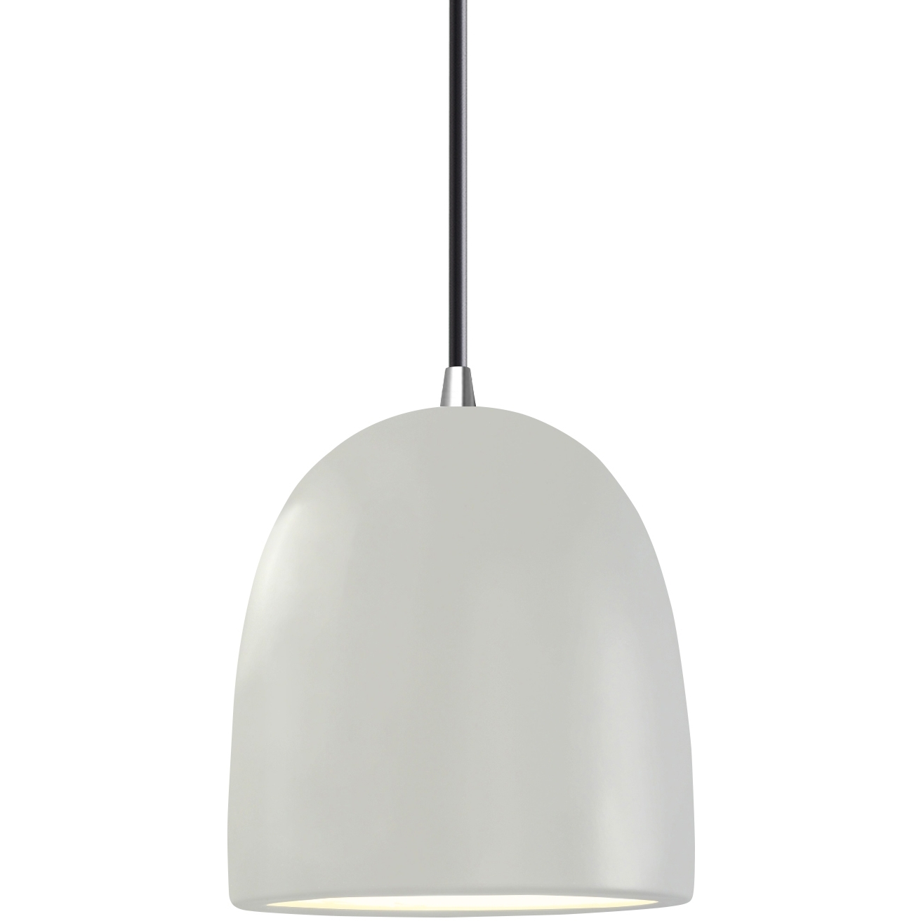 Radiance Collection 1 Light 9 inch Polished Chrome and Matte White and Black Pendant Ceiling Light
