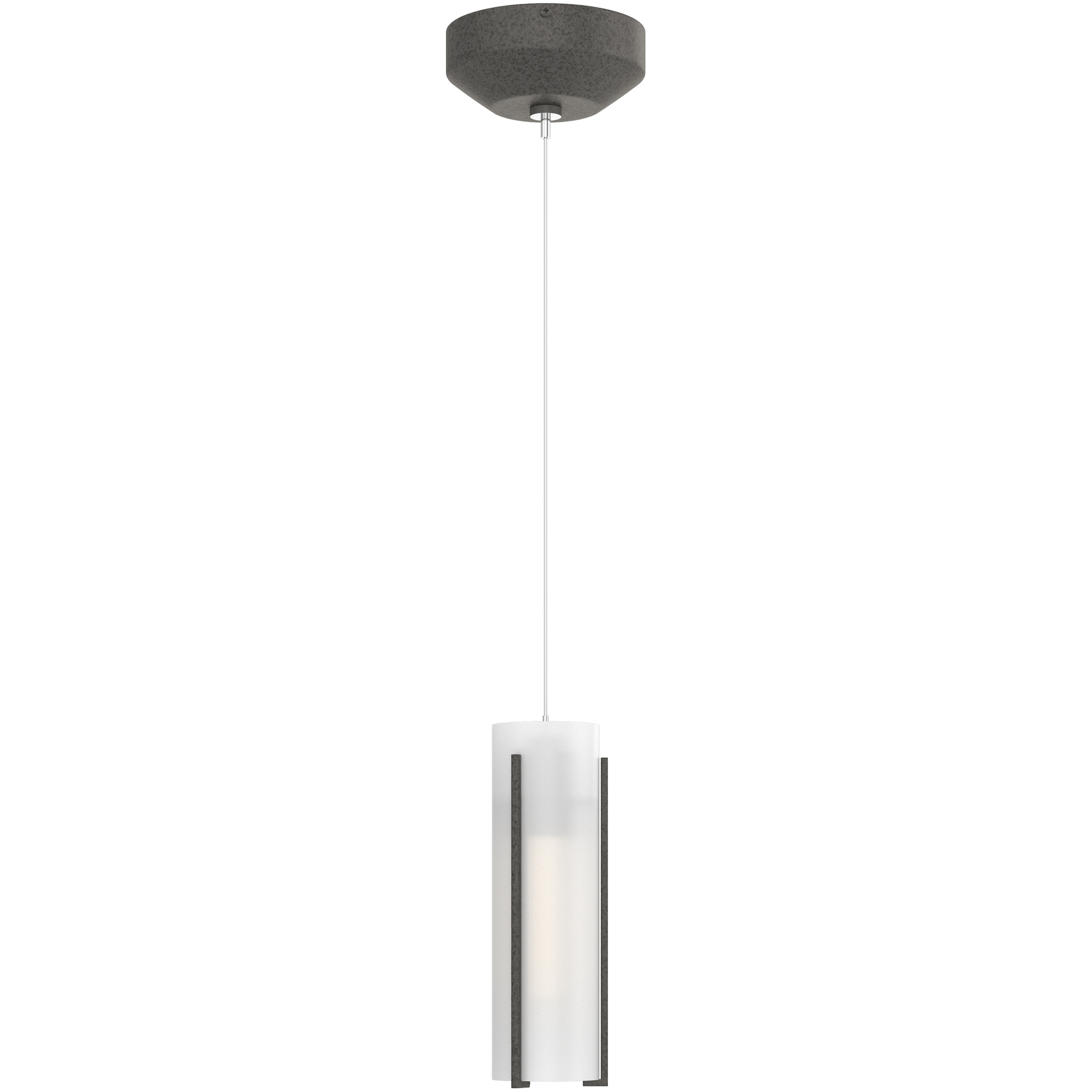 Exos Glass 1 Light 3.46 inch Natural Iron Mini Pendant Ceiling Light in Opal