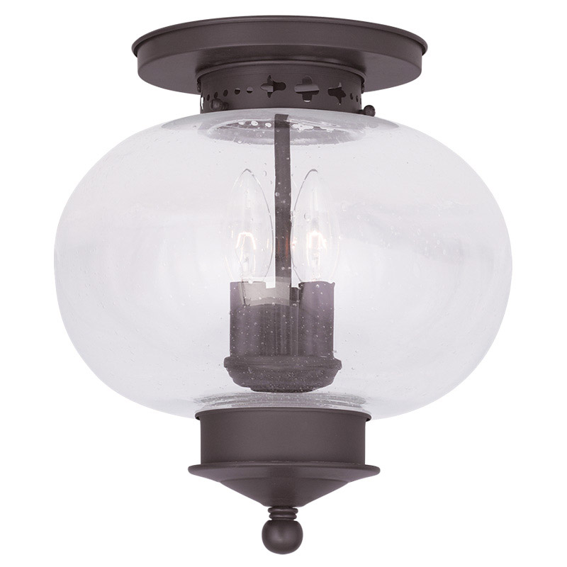 Harbor 3 Light 11 inch Bronze Semi-Flush Mount Ceiling Light