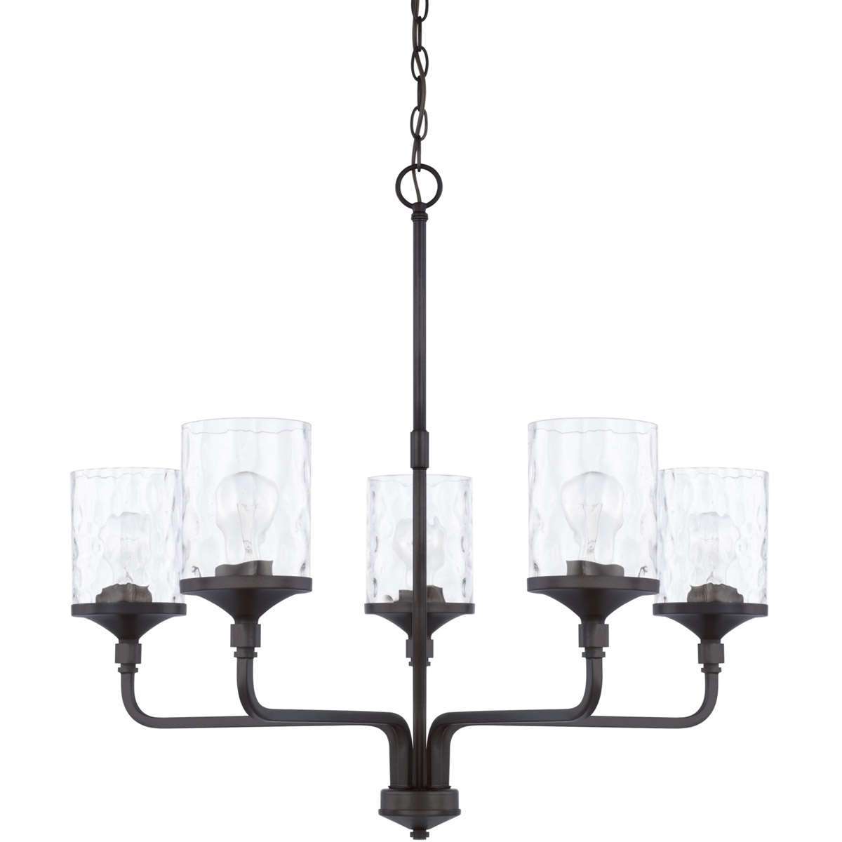 Colton 5 Light 28 inch Matte Black Chandelier Ceiling Light
