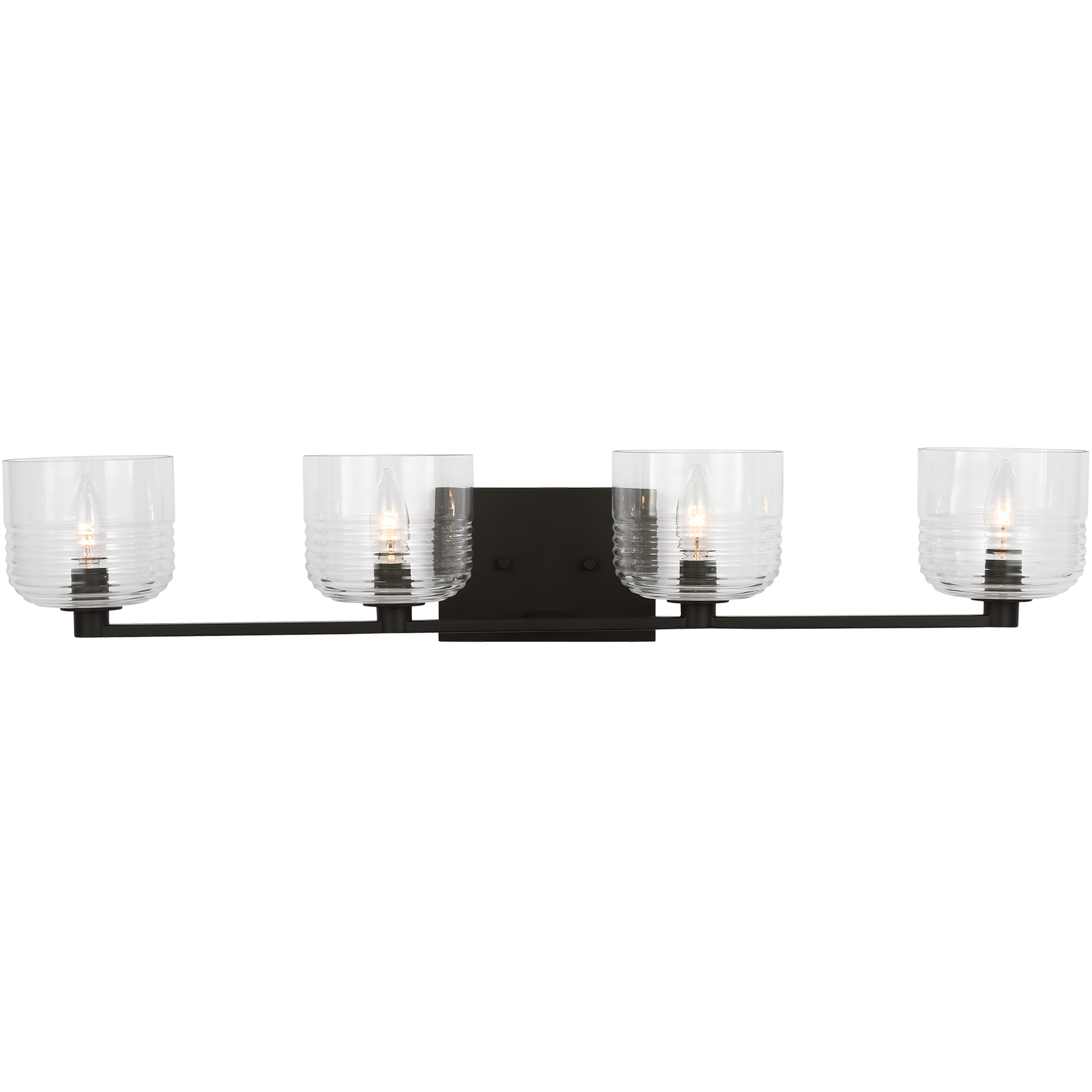 Drew & Jonathan Lochdale 4 Light 33.63 inch Midnight Black Vanity Light Wall Light, Large