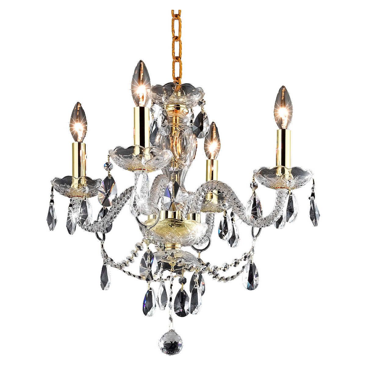 Elle 4 Light 17 inch Gold Pendant Ceiling Light