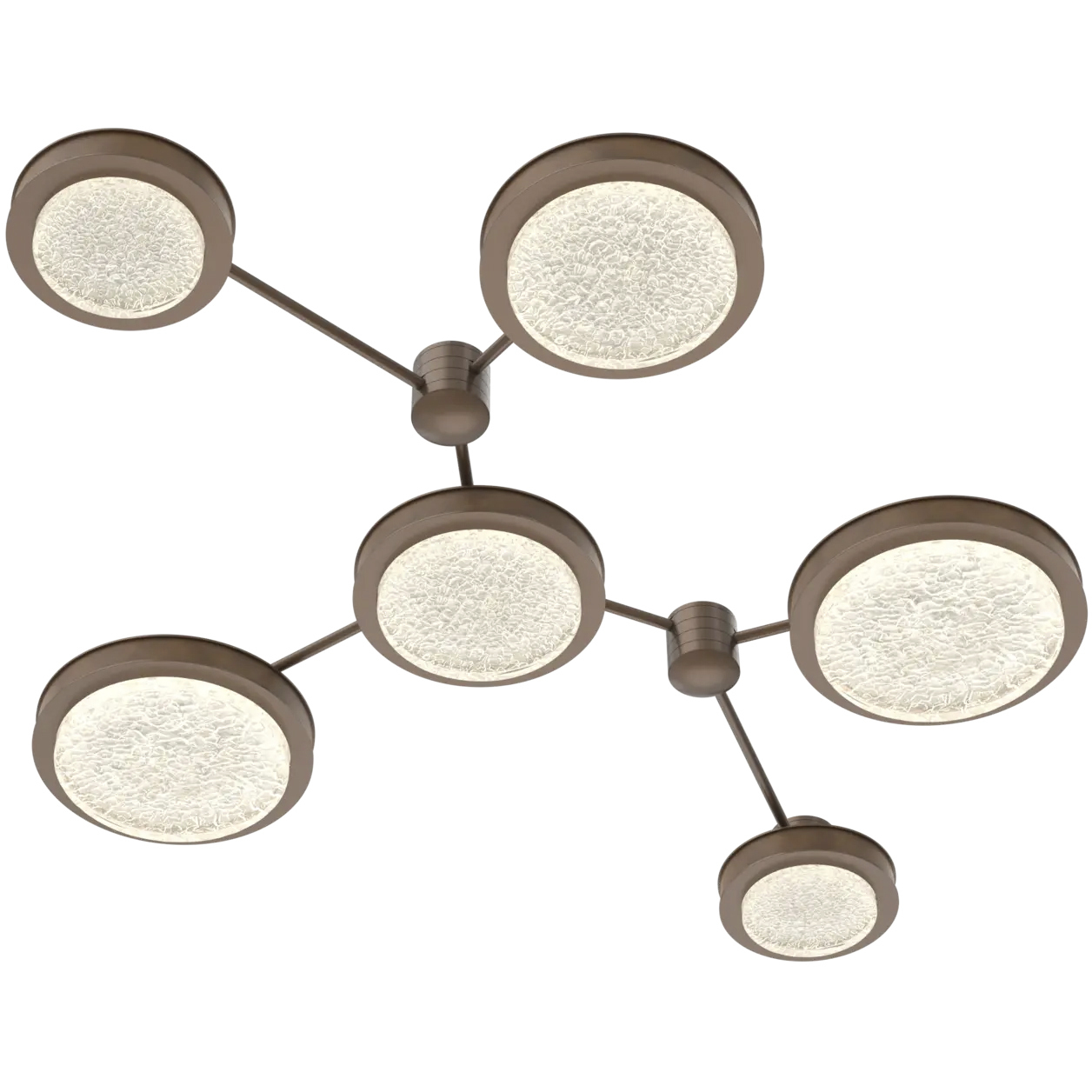 Iris LED 54.7 inch Burnished Bronze with Nutmeg Sconce & Flush Mount Wall Light, Hub and Spoke