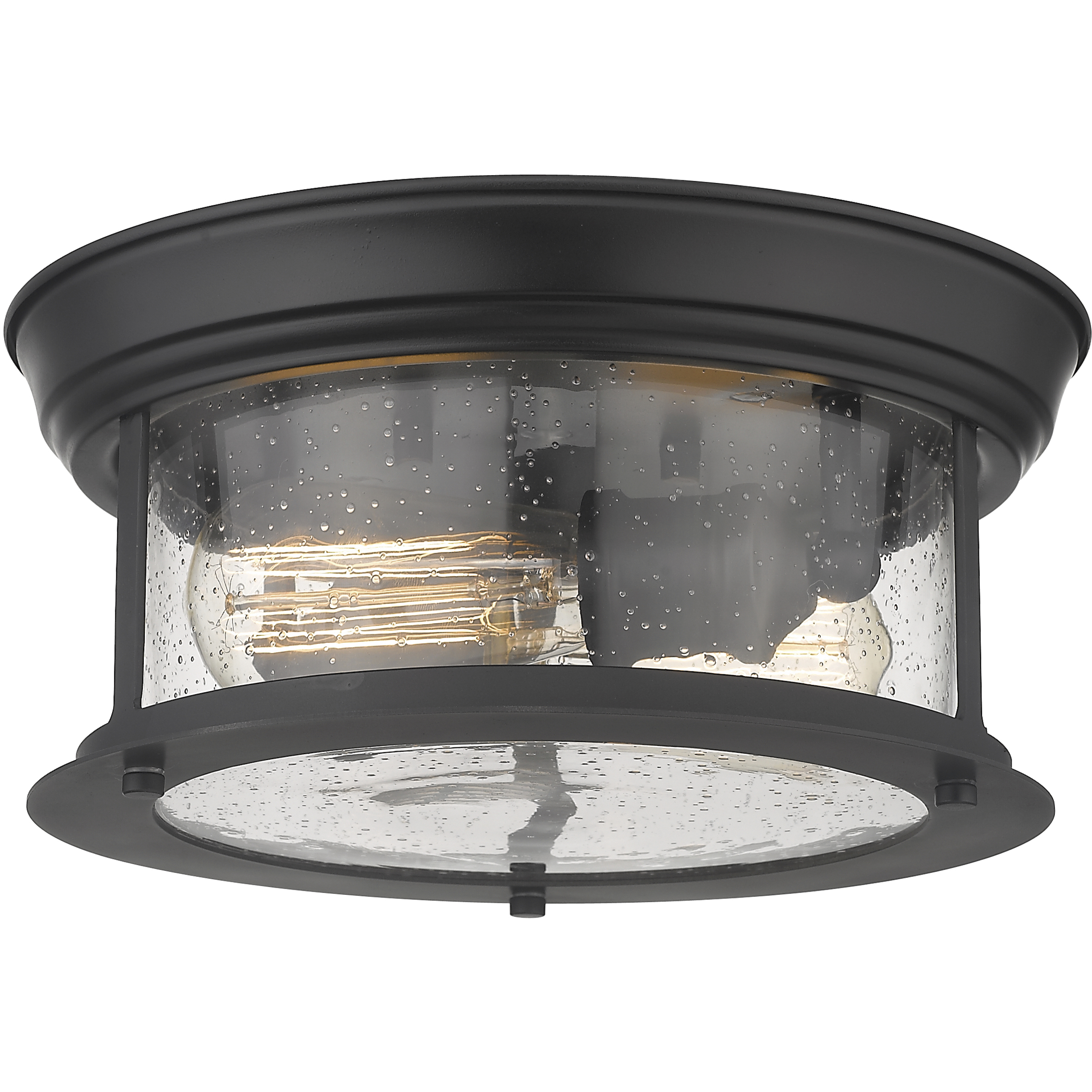 Sonna 2 Light 11 inch Matte Black Flush Mount Ceiling Light